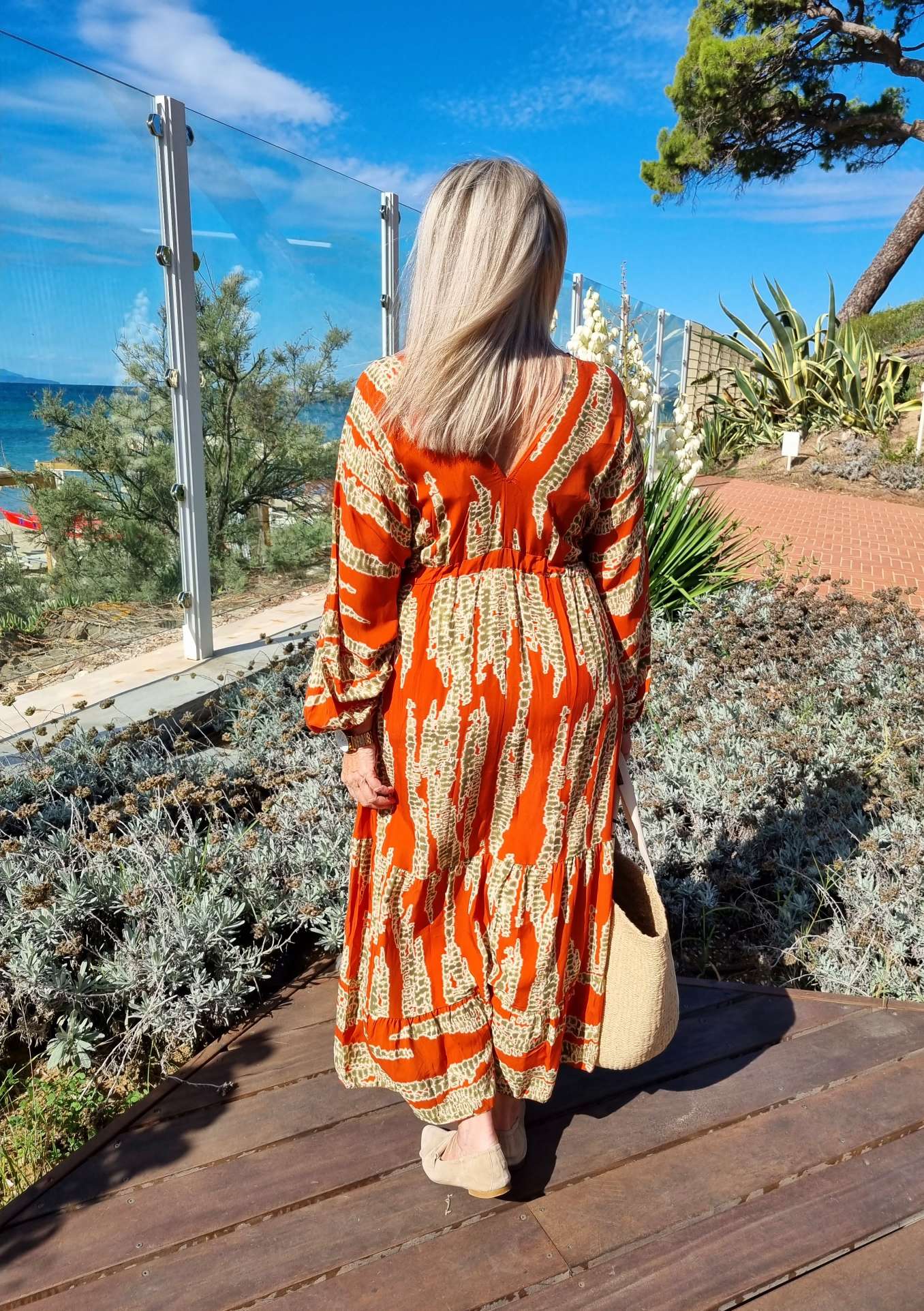 MAXI DRESS CORINNA ROT GRÜN 34-40 Made in Italy langes Kleid Tunikakleid MAXI DRESS CORINNA ROT GRÜN 34-40 Made in Italy langes Kleid Tunikakleid