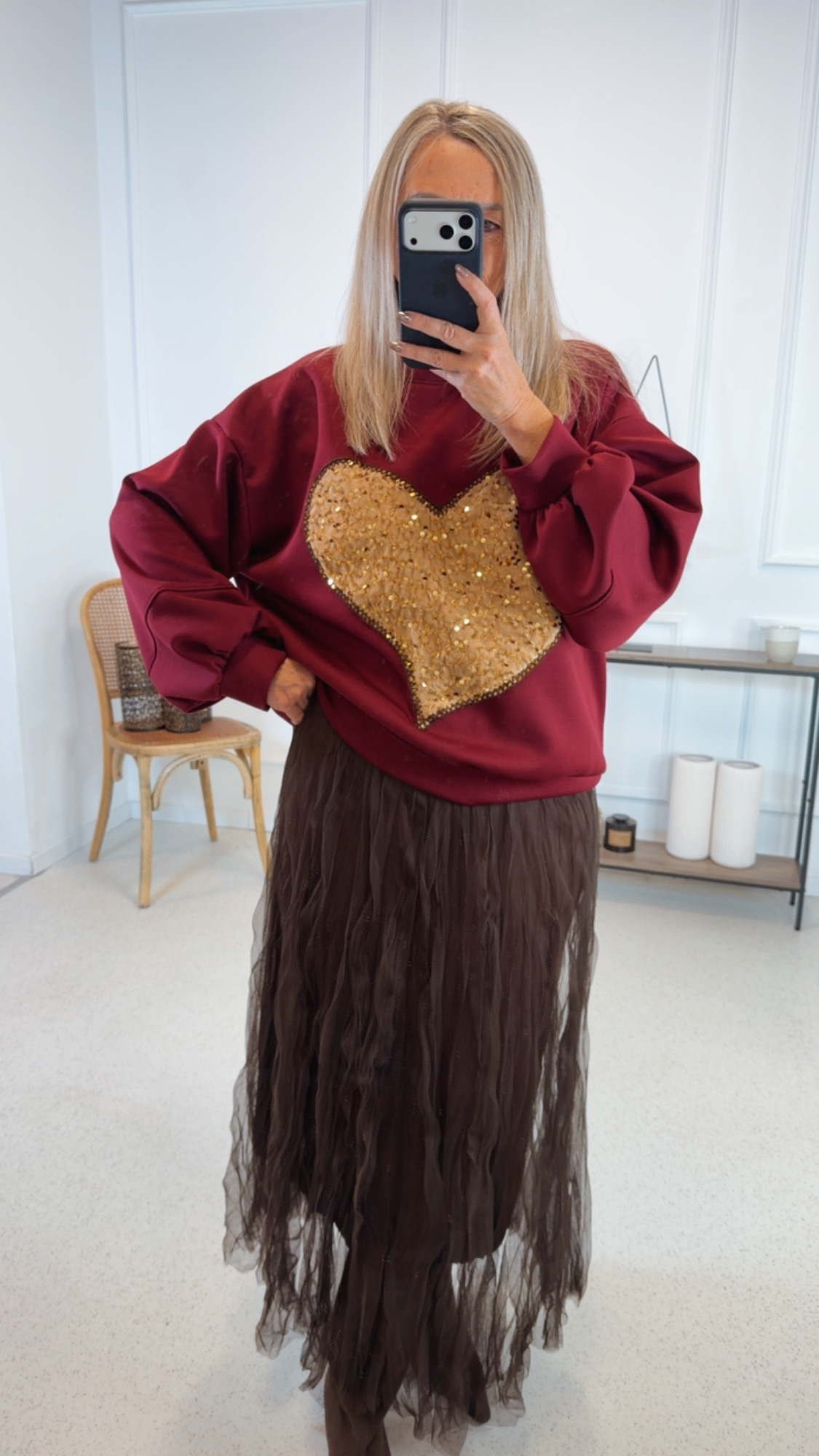 BASIC GLITZER SWEATER ALMA HERZ 34 -44 Made in Italy