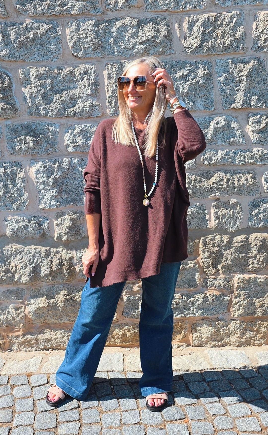 OVERSIZE KNIT SWEATER SIGRID Made in Italy 34-48/50 Strick Pullover