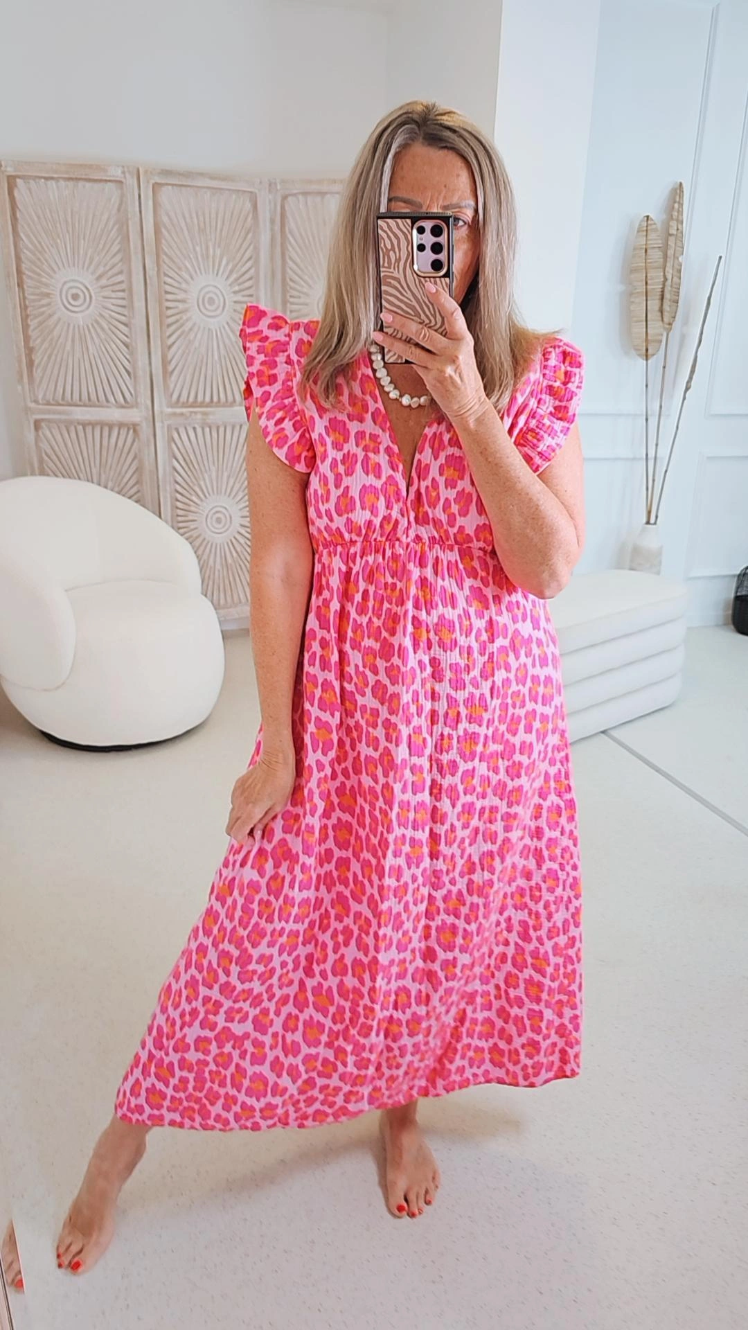 MUSSELIN LEO KLEID ZOE 34 - 42 Made in Italy ärmellos Rüsche 