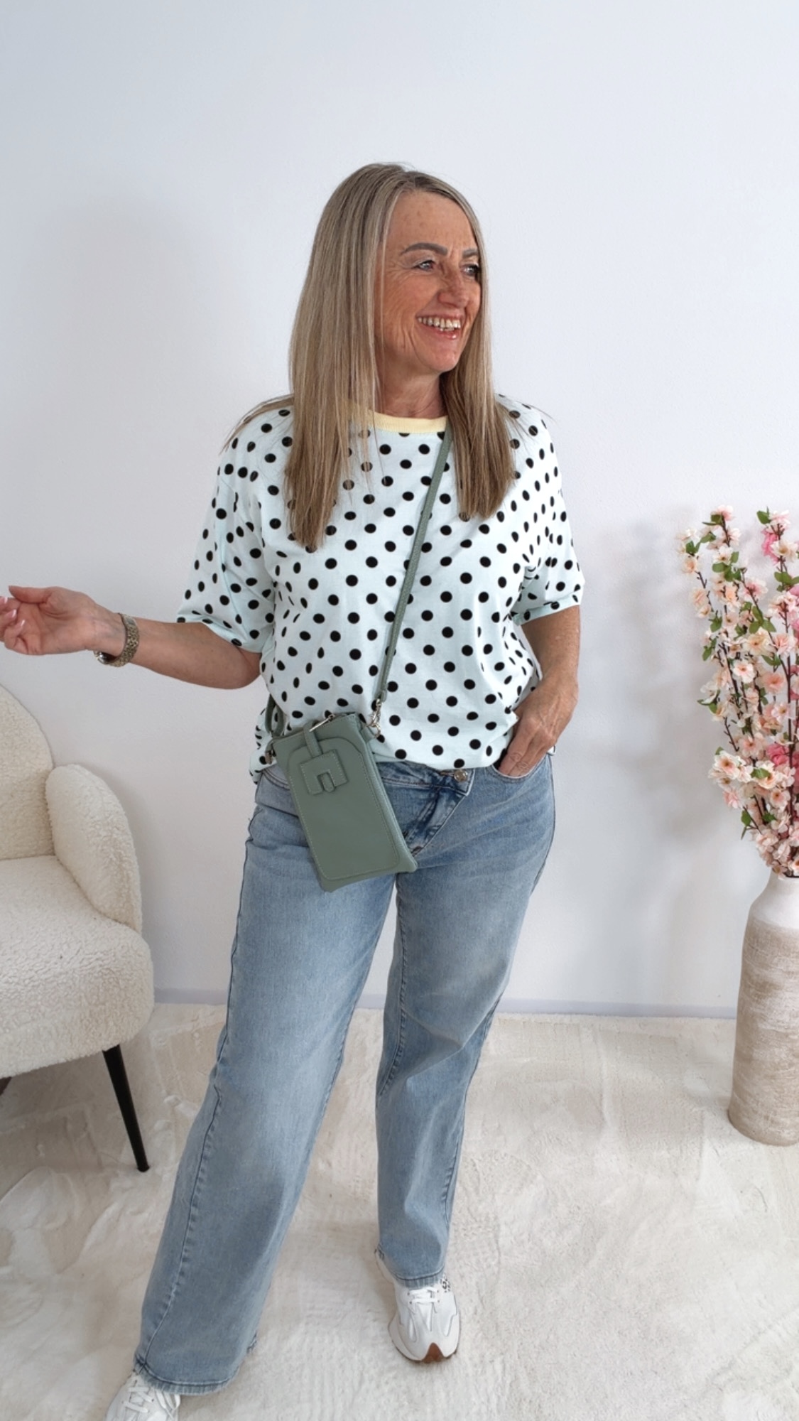 „Borsa Portacellulare Firenze“ – Handytasche aus Echtleder, Made in Italy