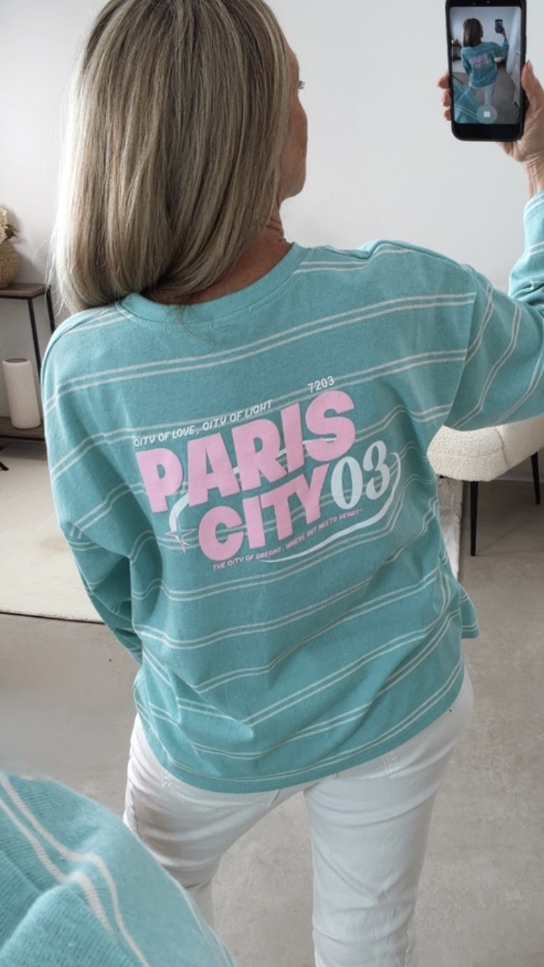 💙🏝️✨ Langarmshirt Favi Paris City 03 34-40/42