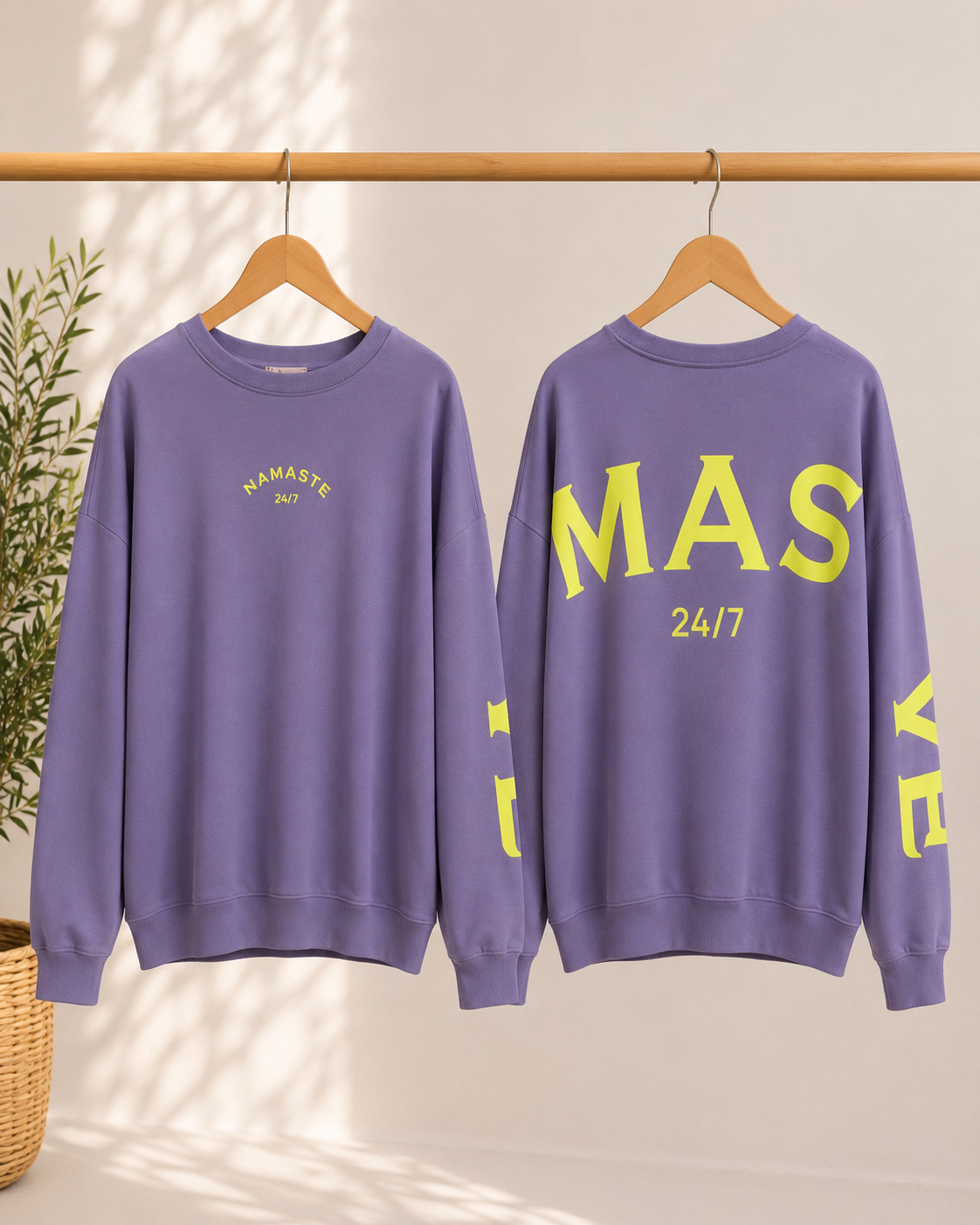 Sweatshirt „Namaste 24/7 Uni“ – Made in Italy | One Size bis ca. Gr. 42