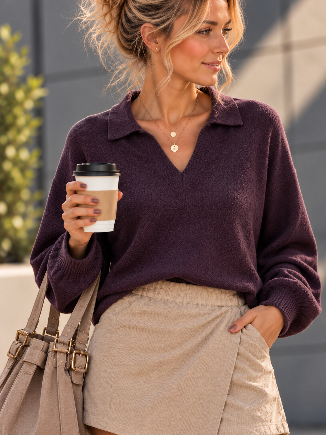 Classic Strickpullover mit Kragen I SP0173 I 34-42/44 I Made in Italy