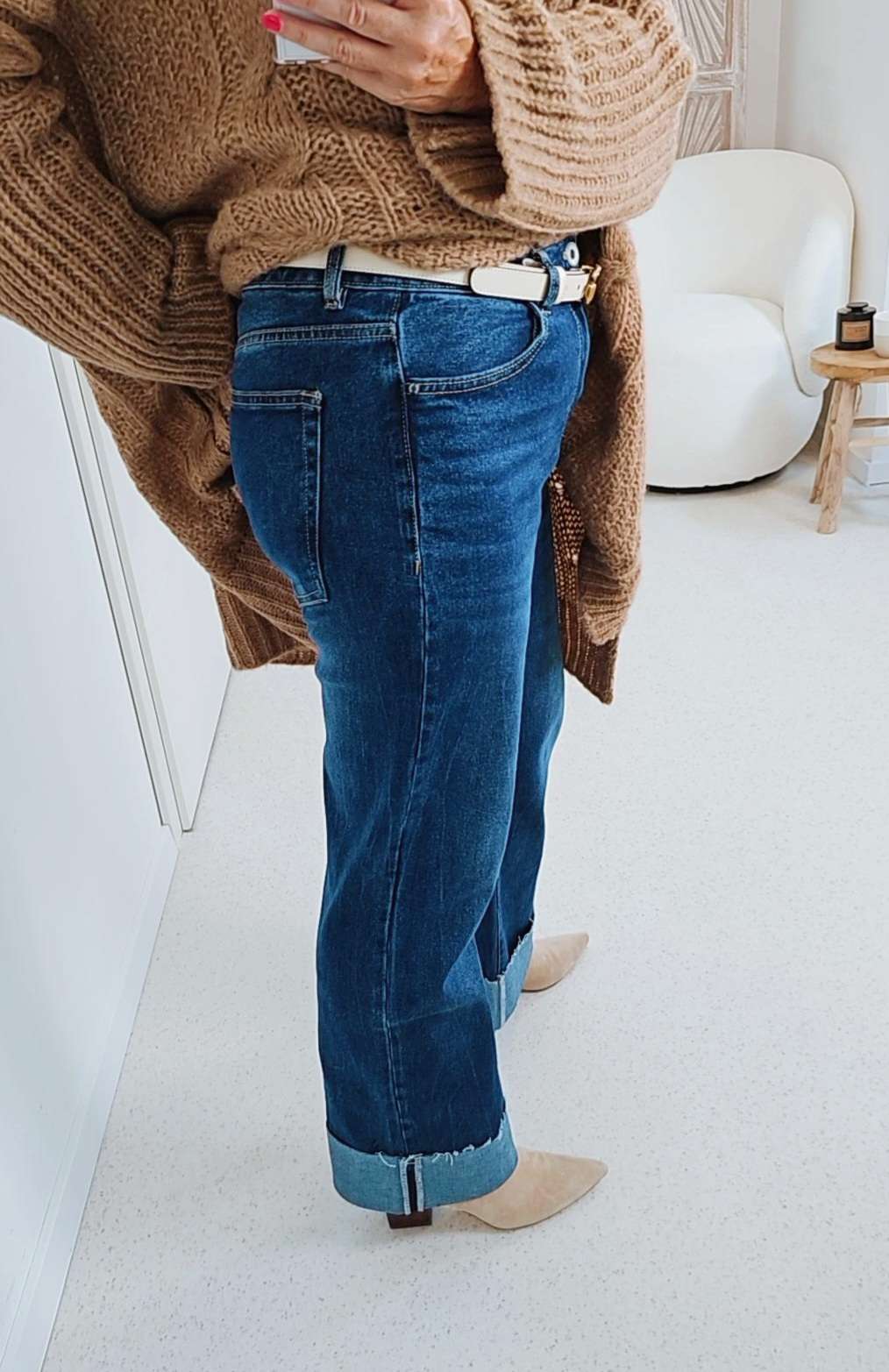 BASIC JEANS HERMINE Denim Blue SCHLAGJEANS Italy Style mit Umschlag Variantenartikel BASIC JEANS HERMINE Denim Blue SCHLAGJEANS Italy Style mit Umschlag Variantenartikel