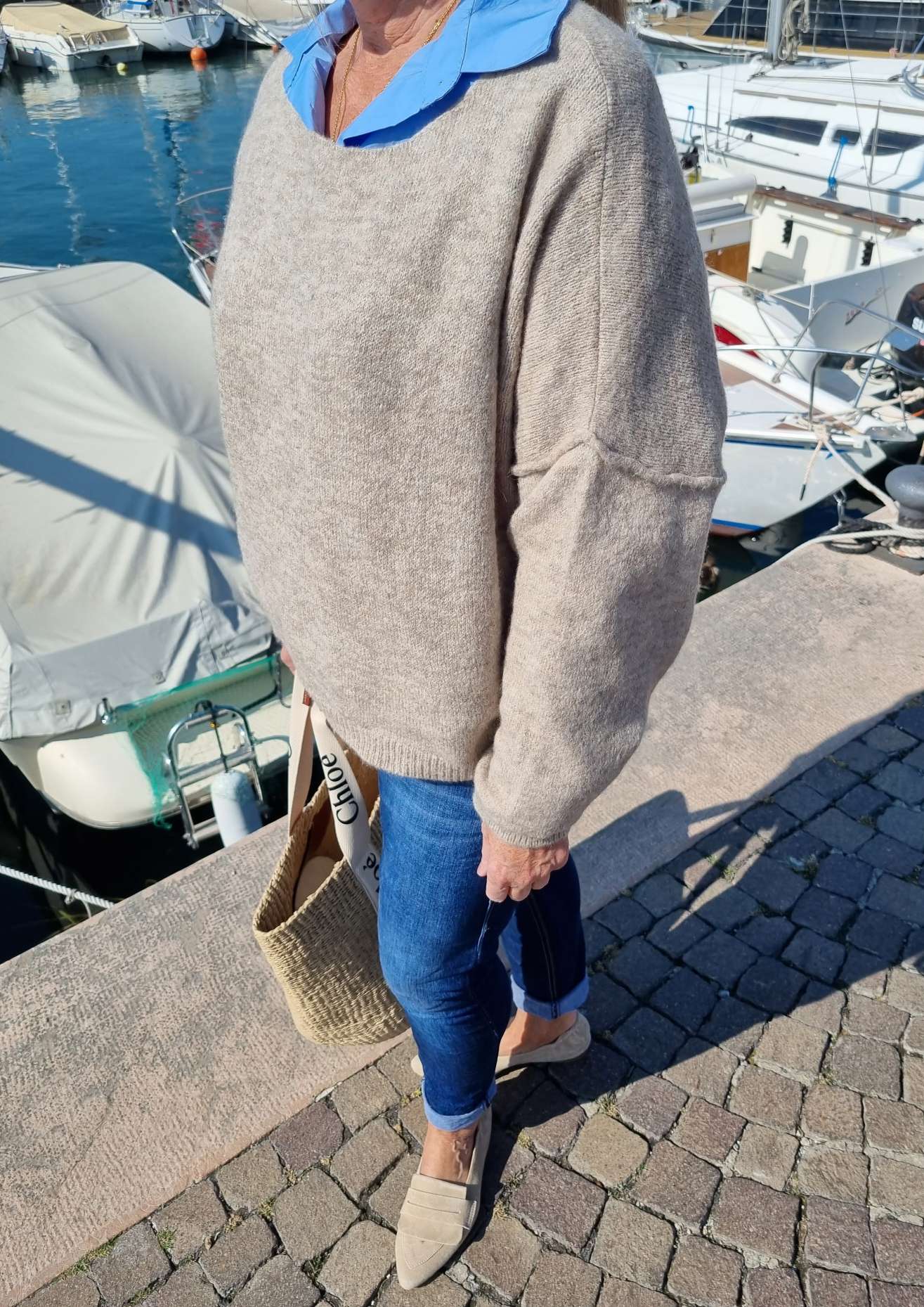 KNIT SWEATER LORENA BEIGE Made in Italy 34-42 Strick Pullover KNIT SWEATER LORENA BEIGE Made in Italy 34-42 Strick Pullover