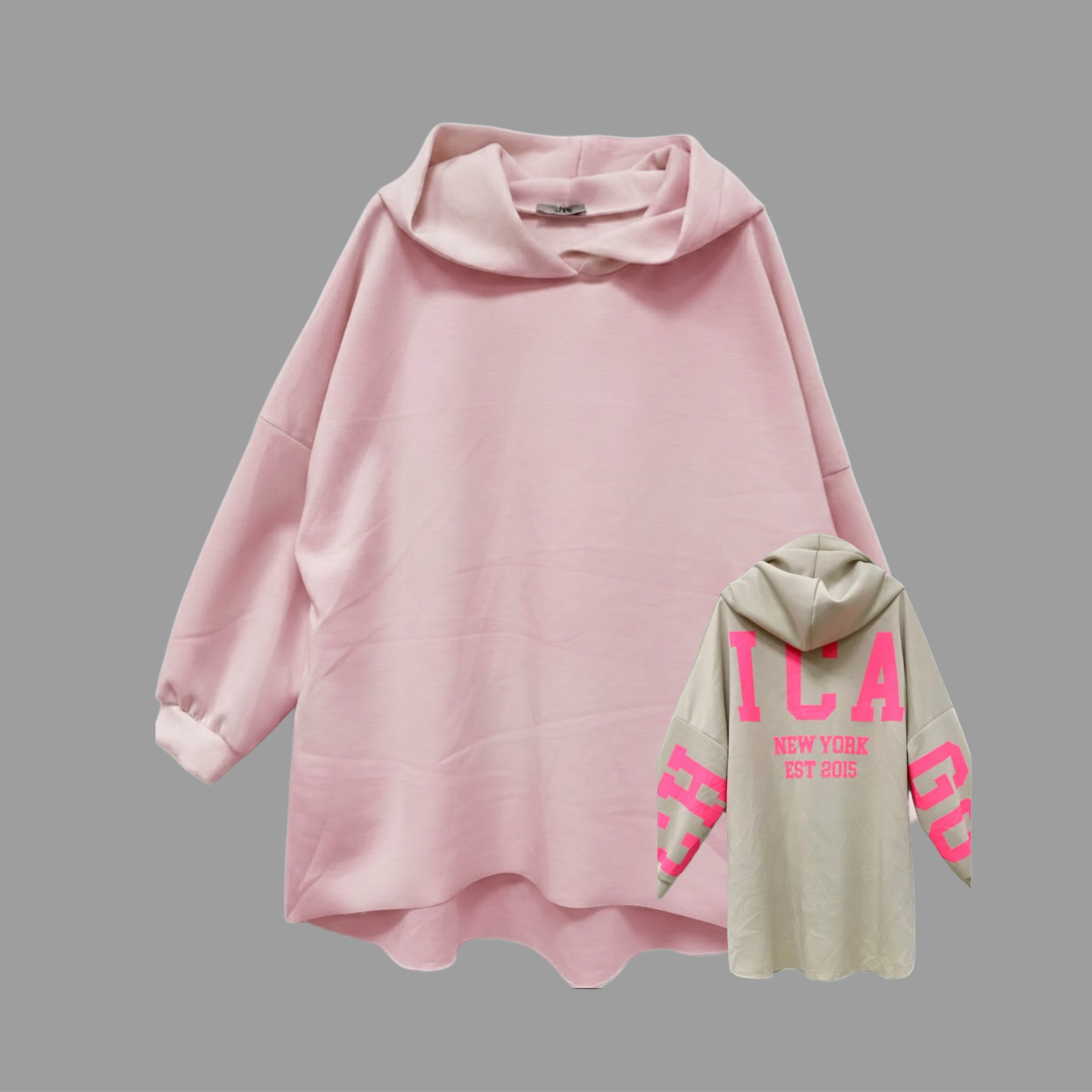 Hoodie „Chicago“ – Trendiger Statement-Look im Fokuhila-Style Kopie