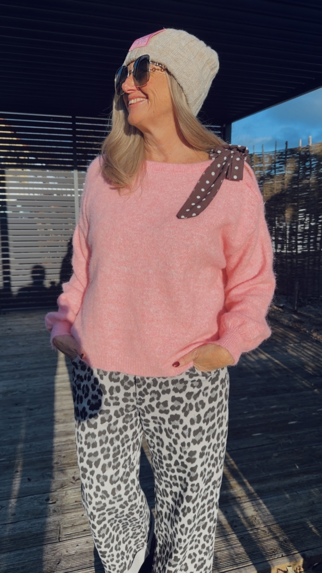 COZY KNIT SWEATER MACY Schleife Made in Italy 34 -44 Strick Pullover