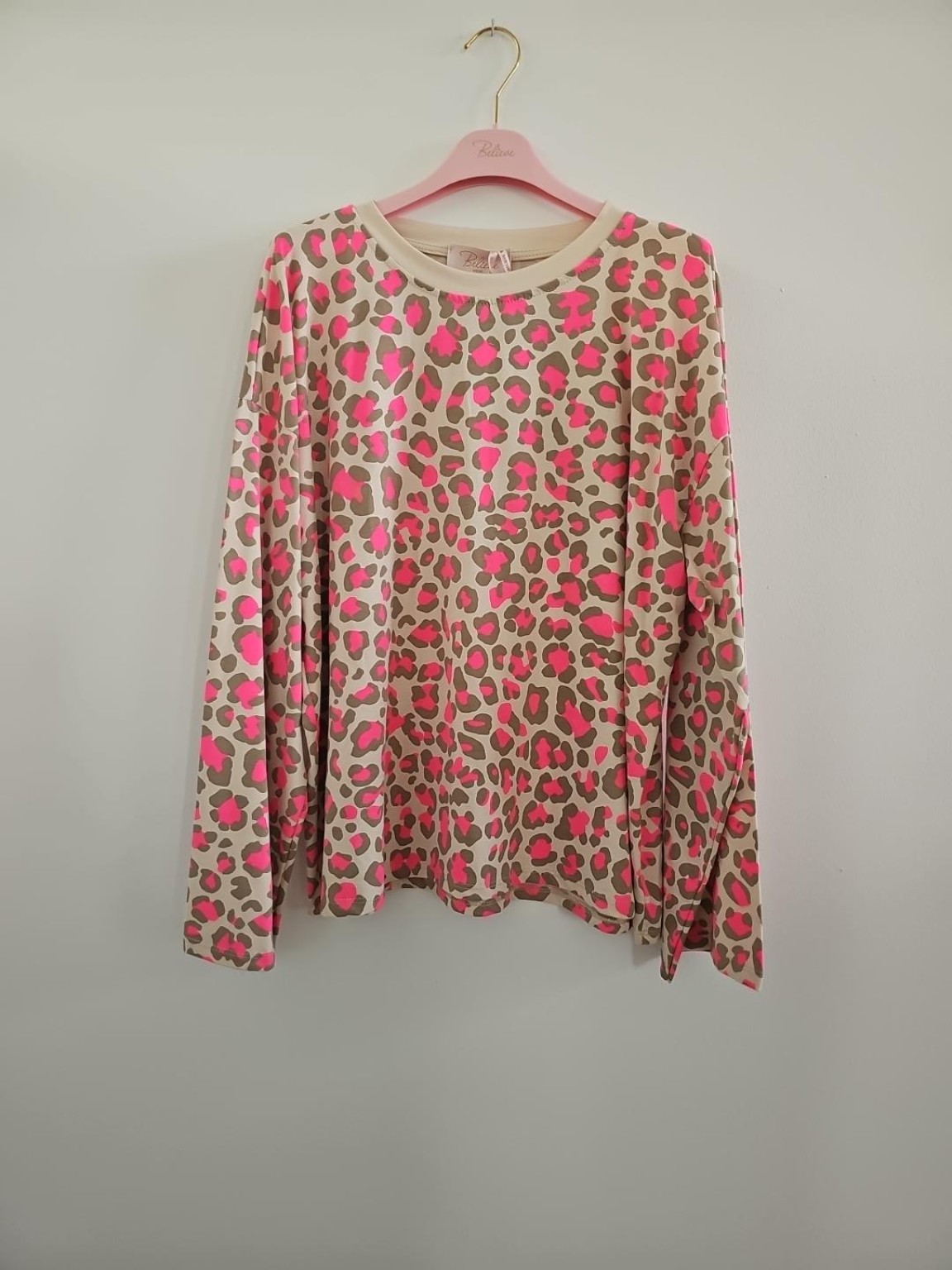 Longsleeve / Langarmshirt I No. LS012 I Leo I ausgestellten Ärmeln I Made in Italy | passt bis Größe 42/44