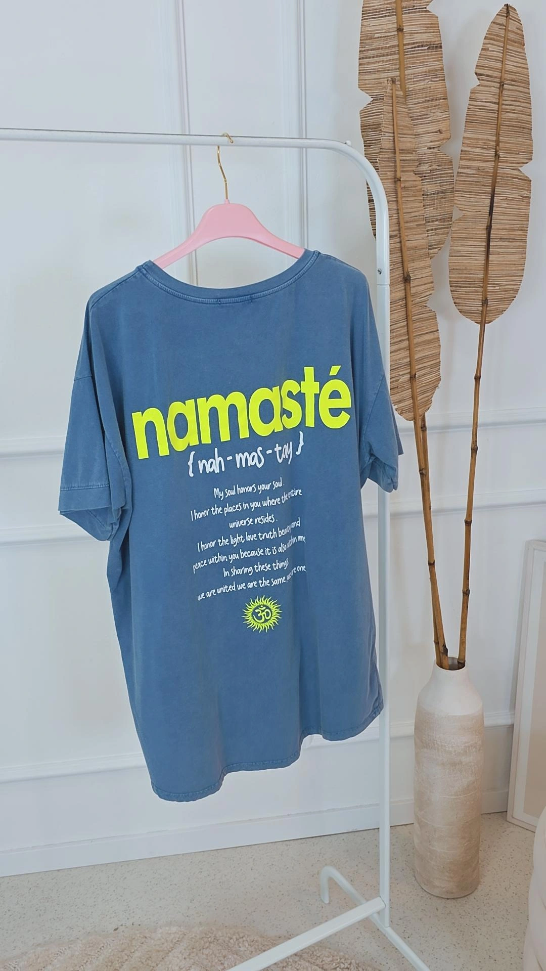 BASIC SHIRT JOGAN Namaste Rules Vokuhila Made in Italy 36 -42