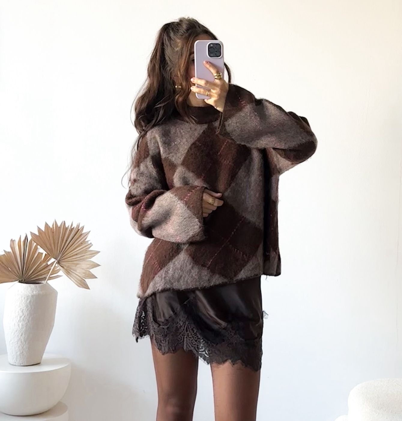 COZY KNIT SWEATER MIRANDA Pullover Strickpullover graphisches Muster 34- 44 Made in Italy