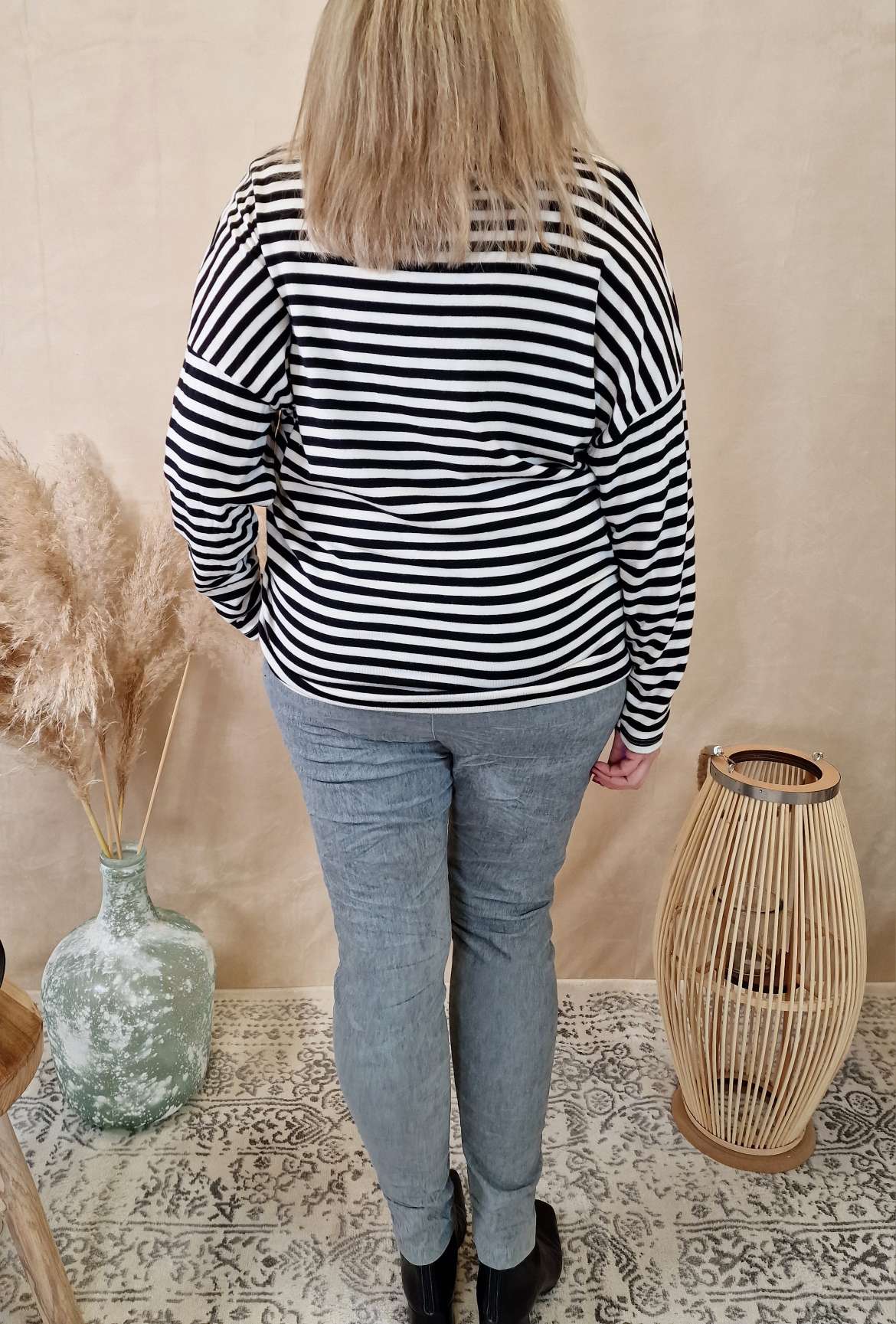 LONGSLEEVE SHIRT DANA BIG STRIPES 34-42 Made in Italy Langarm Pullover LONGSLEEVE SHIRT DANA BIG STRIPES 34-42 Made in Italy Langarm Pullover
