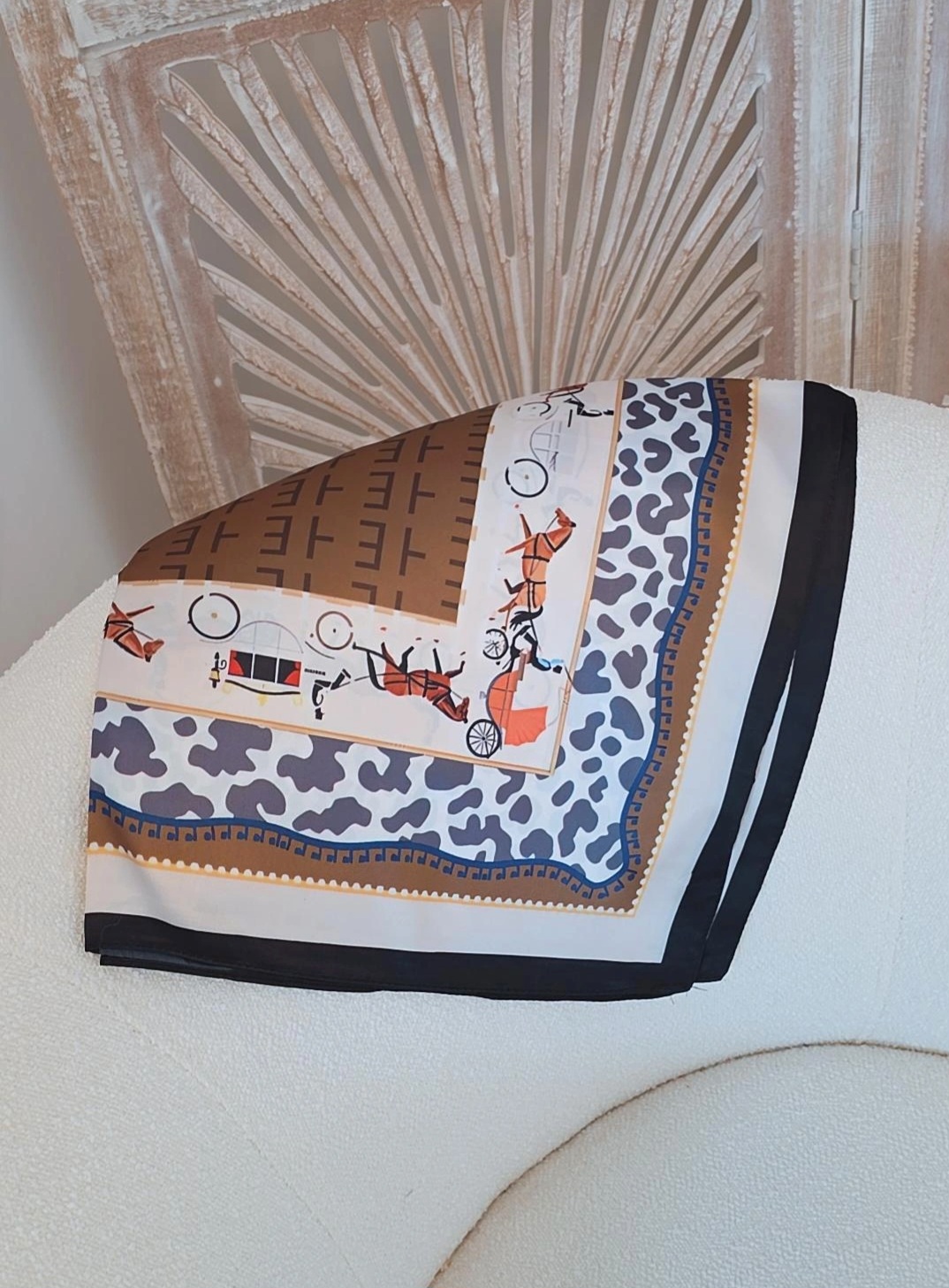 HALSTUCH HORSE mit  Leo Design Tuch Schal 