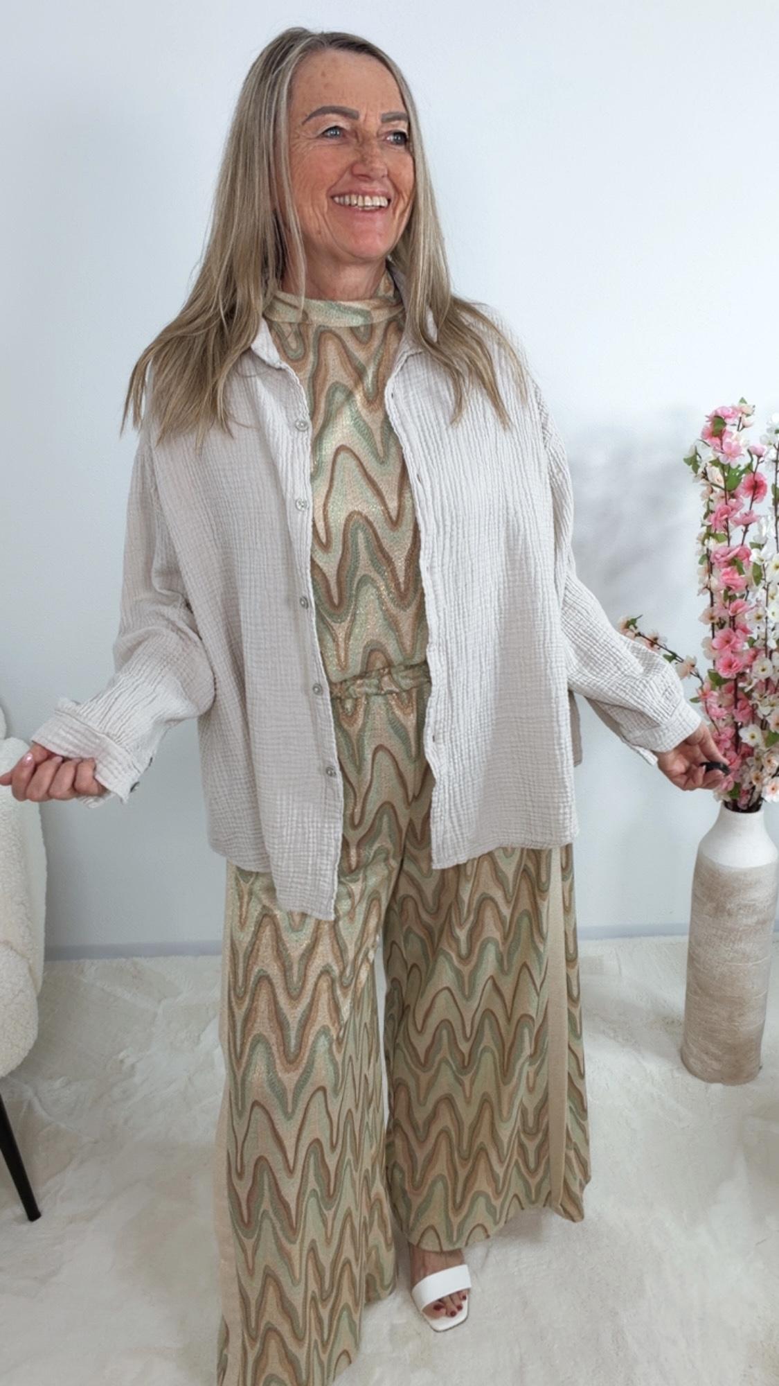 🌼 Musselin Bluse „Sunny Breeze“ UNI 34- 44/46  Made in Italy