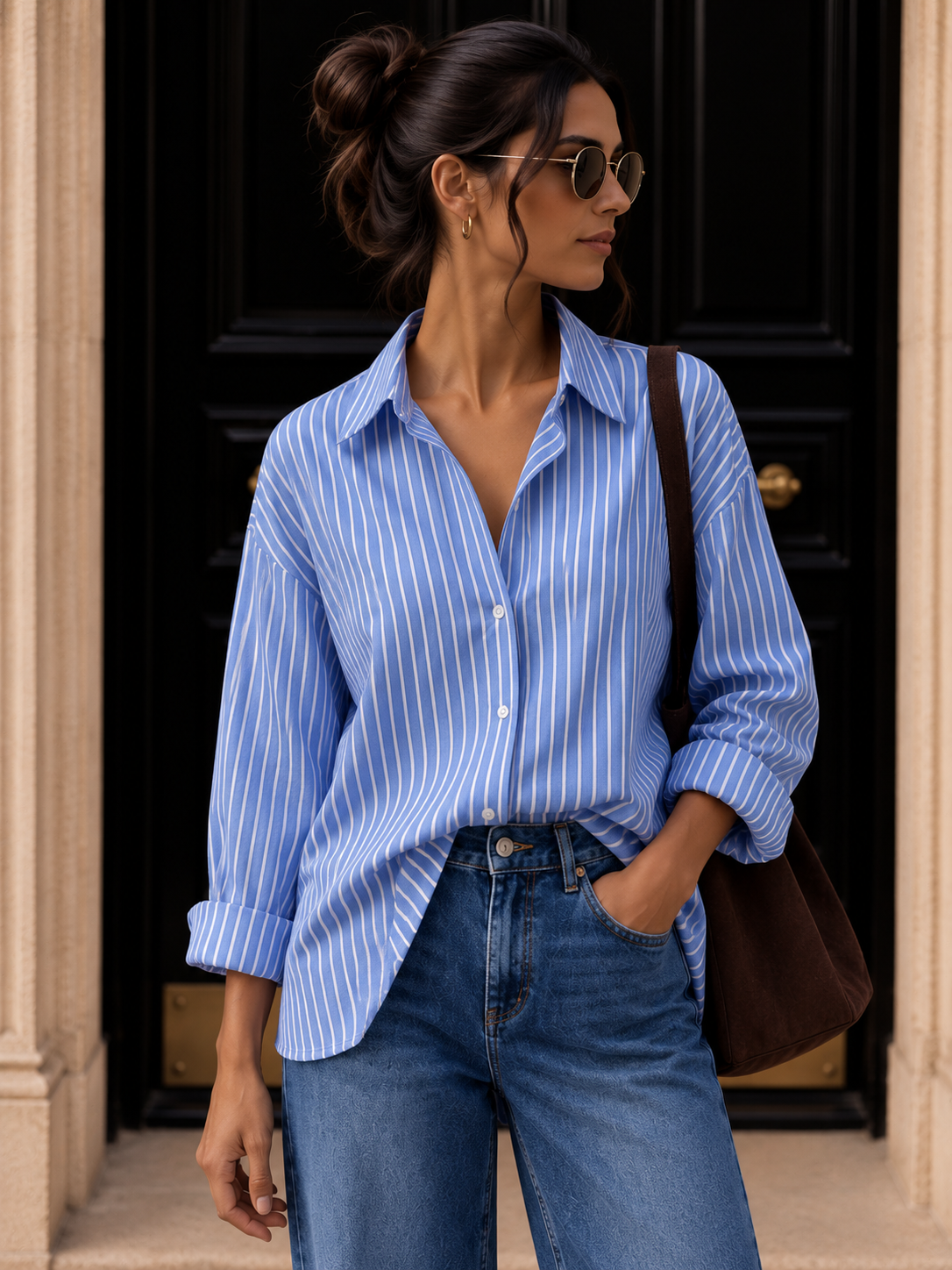 Baumwollbluse I B0061 I Made in Italy 34-42