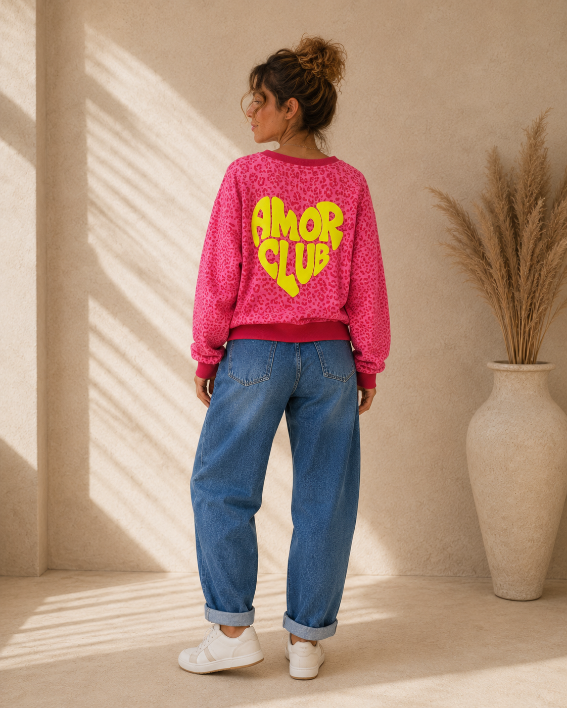 Sweatshirt Leo Amor I NO. SW0017 I lässiger Oversize-Look I Made in Italy 34-42/44