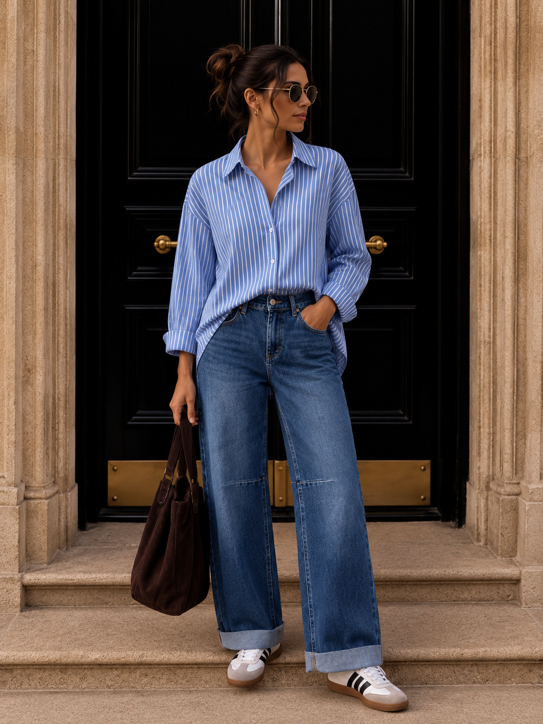 Baumwollbluse I B0061 I Made in Italy 34-42