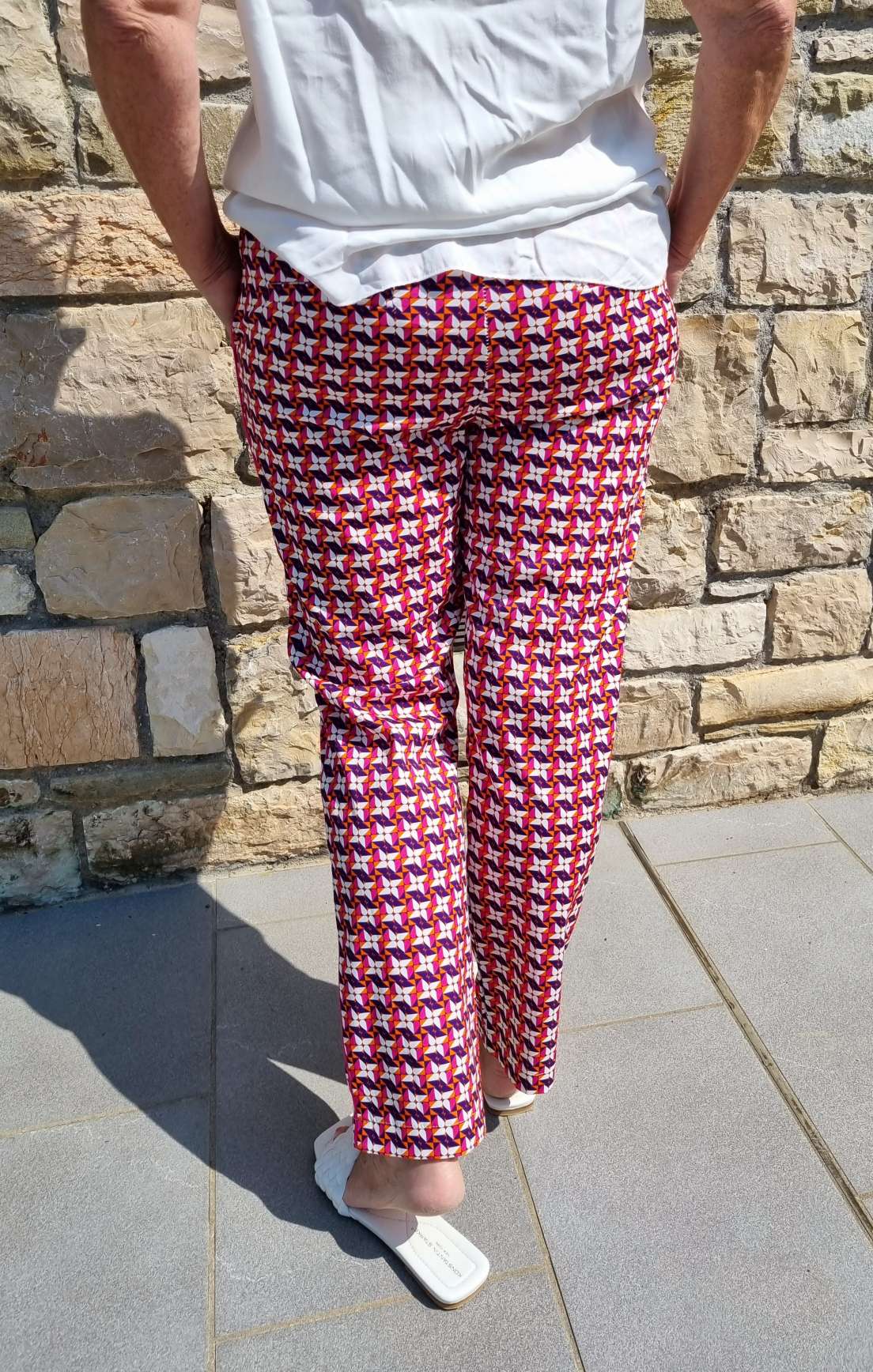 BASIC PANT VIVIAN PINK - Made in Italy dünne Sommer Hose Jogpant Variantenartikel BASIC PANT VIVIAN PINK - Made in Italy dünne Sommer Hose Jogpant Variantenartikel