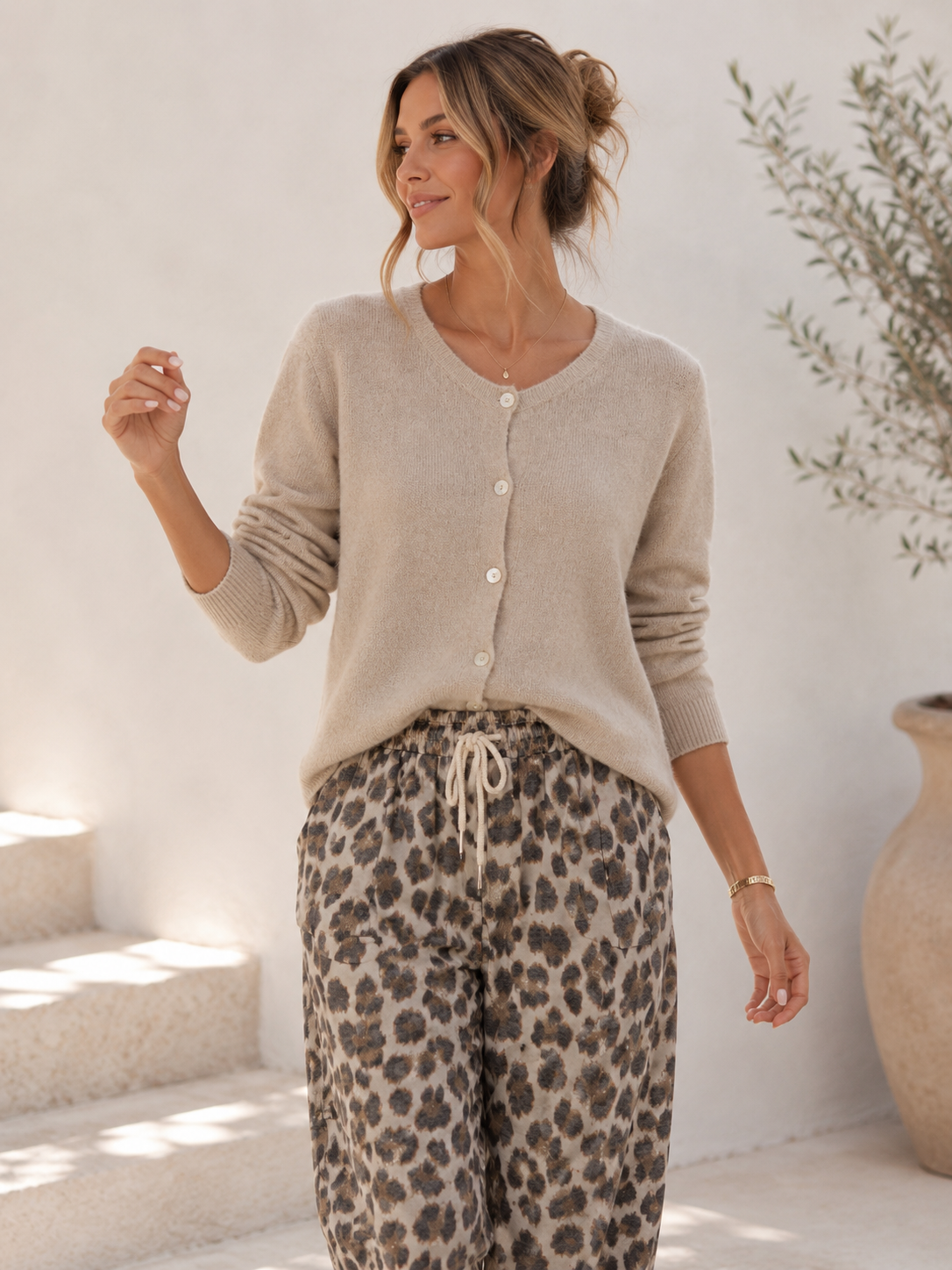 Kuschelige Strickjacke Elara mit Angora Made in Italy Gr 34-42