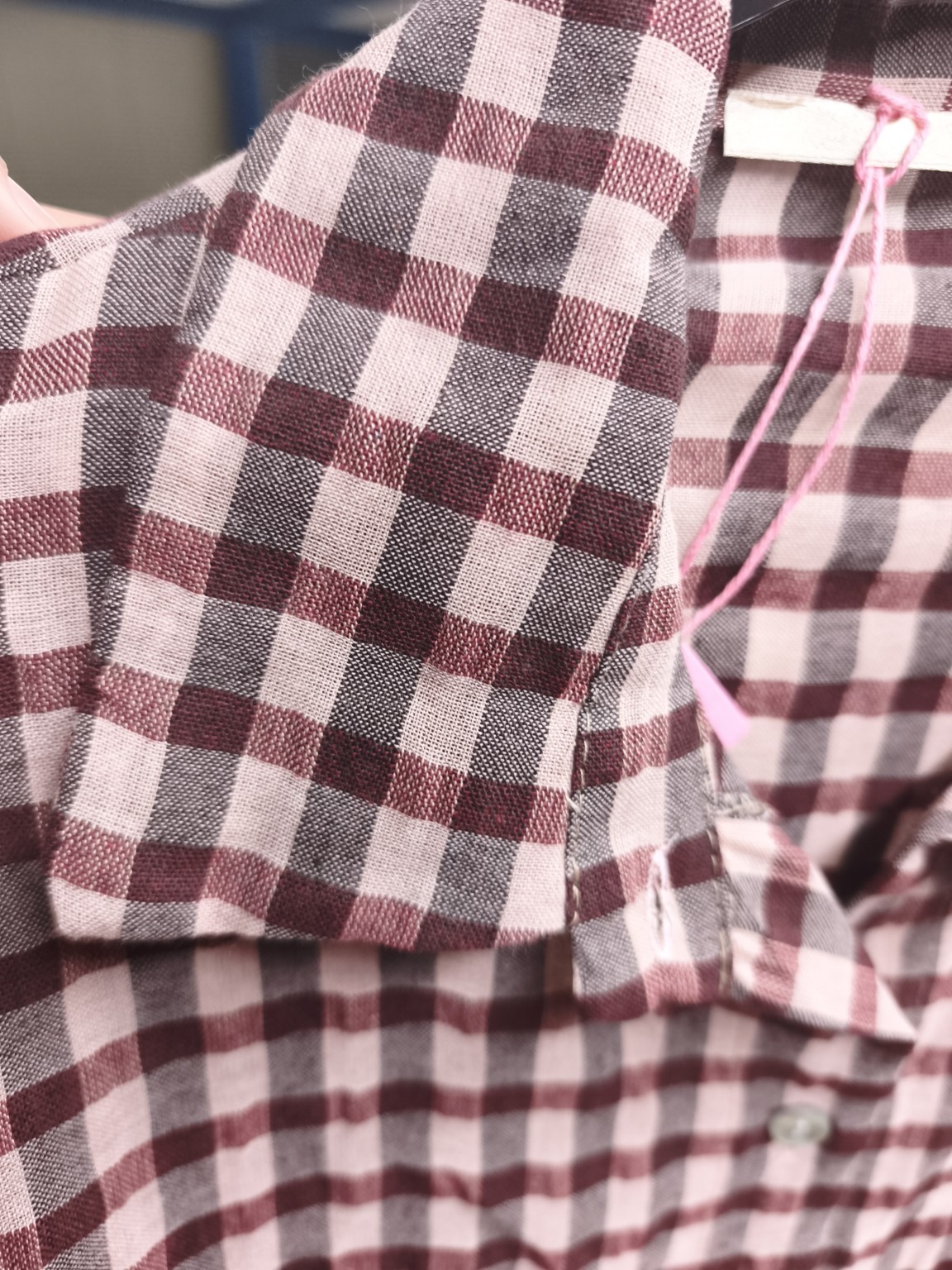 Oversize-Karo-Bluse BL0105 – Made in Italy Gr. 34-44 Karo kariert