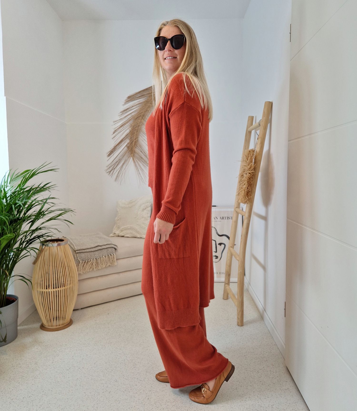 3-TEILIGES STRICK SET BEATRICE ROST 36-40 Made in Italy Hose Pullunder Mantel Cardigan 3-TEILIGES STRICK SET BEATRICE ROST 36-40 Made in Italy Hose Pullunder Mantel Cardigan