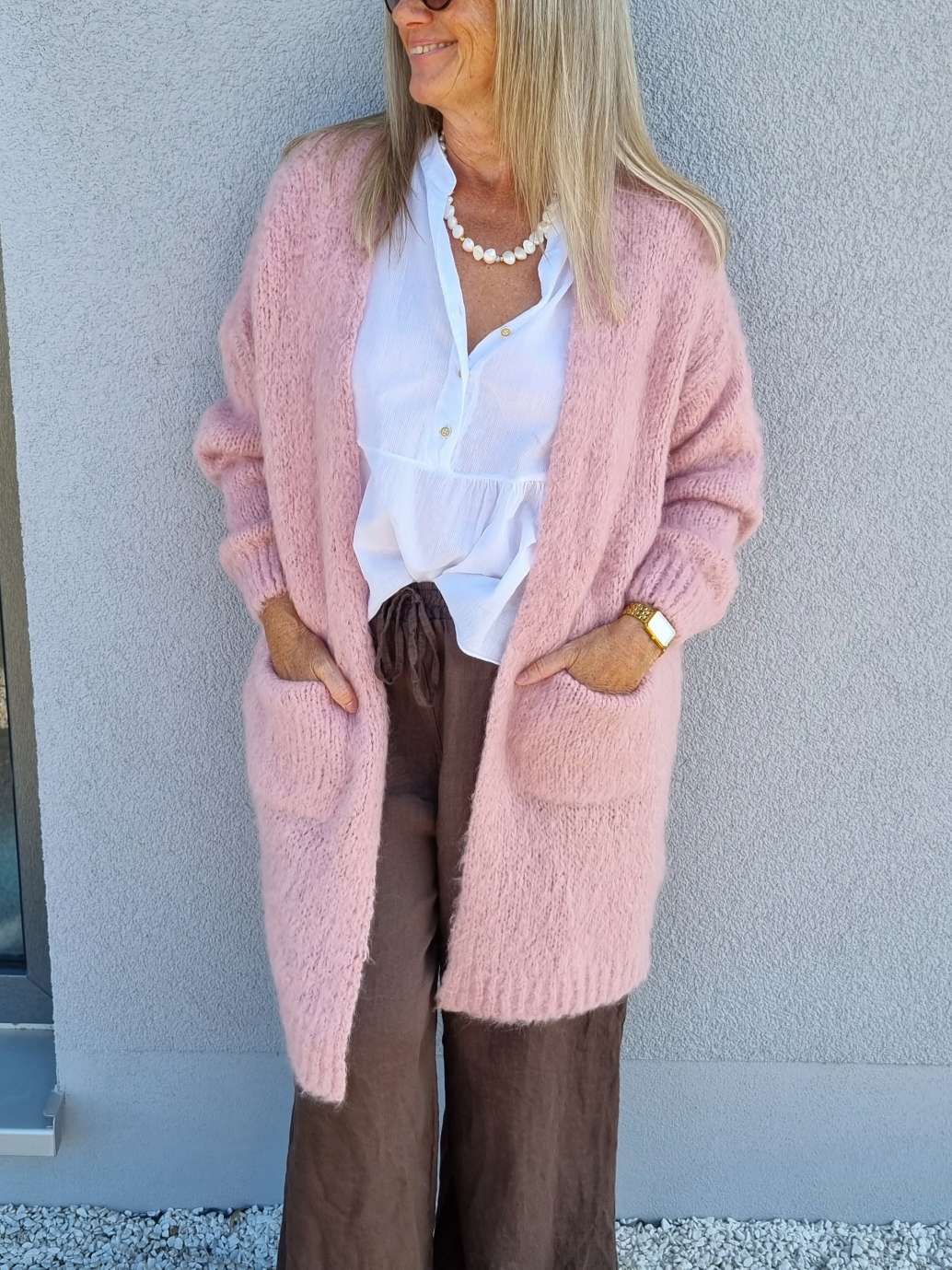 EDLER KNIT CARDIGAN CHARLOTTE ROSA MOHAIR 34-42 Made in Italy Strickjacke Strickmantel Mantel EDLER KNIT CARDIGAN CHARLOTTE ROSA MOHAIR 34-42 Made in Italy Strickjacke Strickmantel Mantel