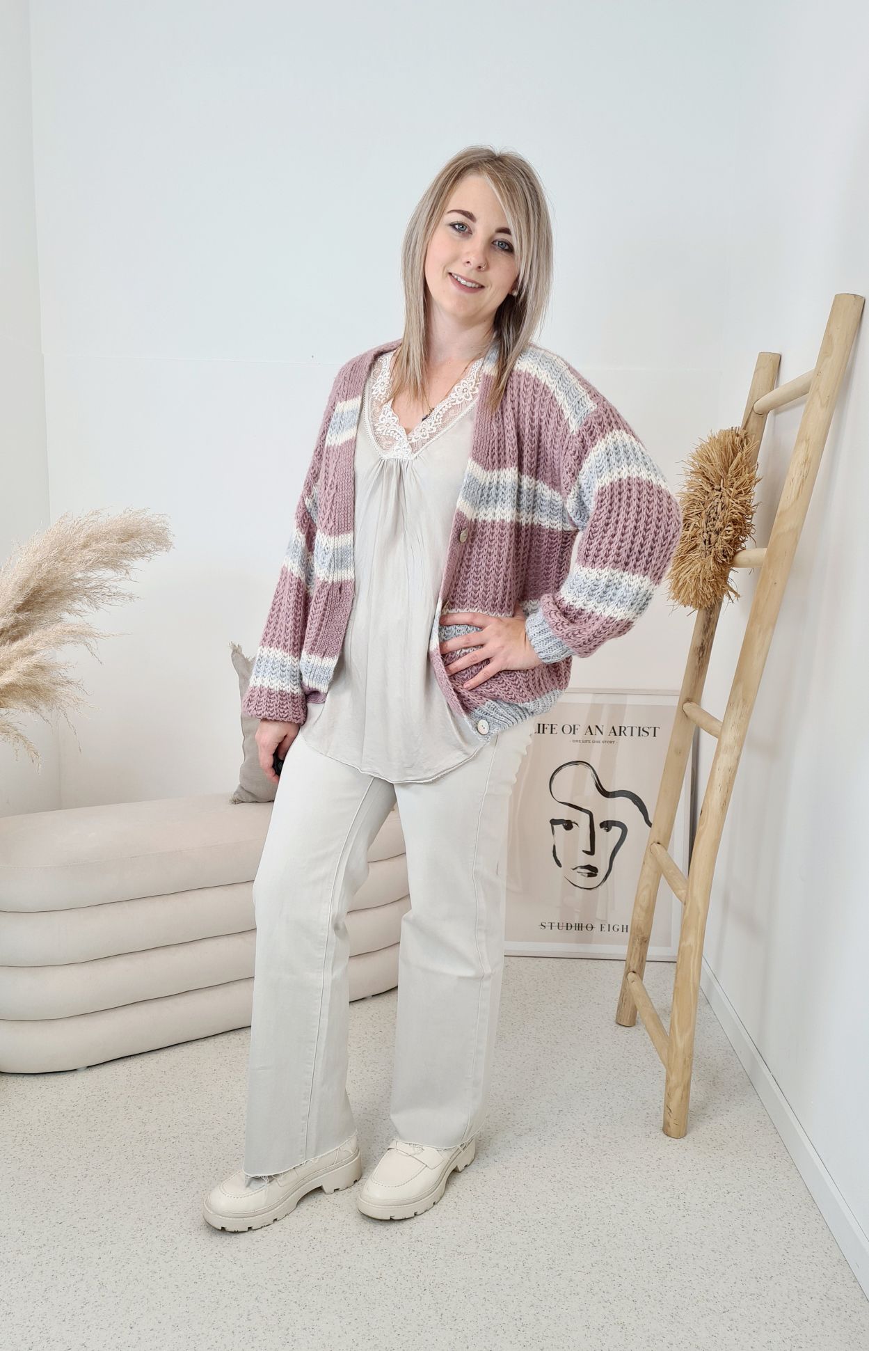 MARLENE JEANS VICENZA BEIGE- VARIANTENARTIKEL Denim Schlag Hose MARLENE JEANS VICENZA BEIGE- VARIANTENARTIKEL Denim Schlag Hose