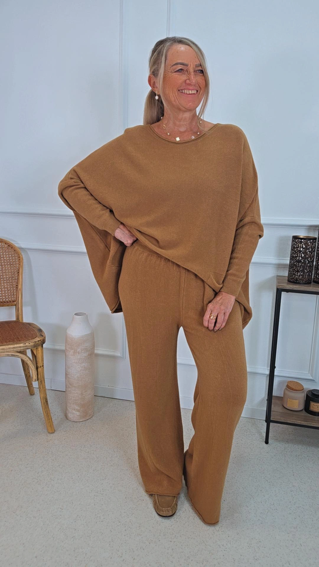 STRICKANZUG ZWEITEILER HAMBURG 42-44 Made in Italy Jogging Hose Pullover