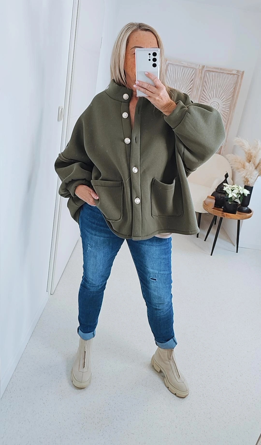 OVERSIZE SWEATSHIRT JACKE VERONA Made in Italy 34-46 Sweatshirtjacke OVERSIZE SWEATSHIRT JACKE VERONA Made in Italy 34-46 Sweatshirtjacke