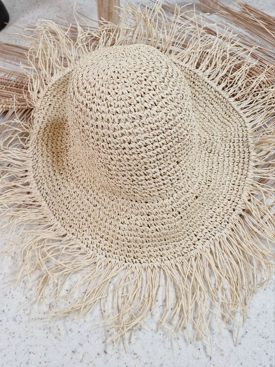 STROHHUT ADRIAN BEIGE Italy Design geflochtener Sonnenhut Sommerhut Mütze