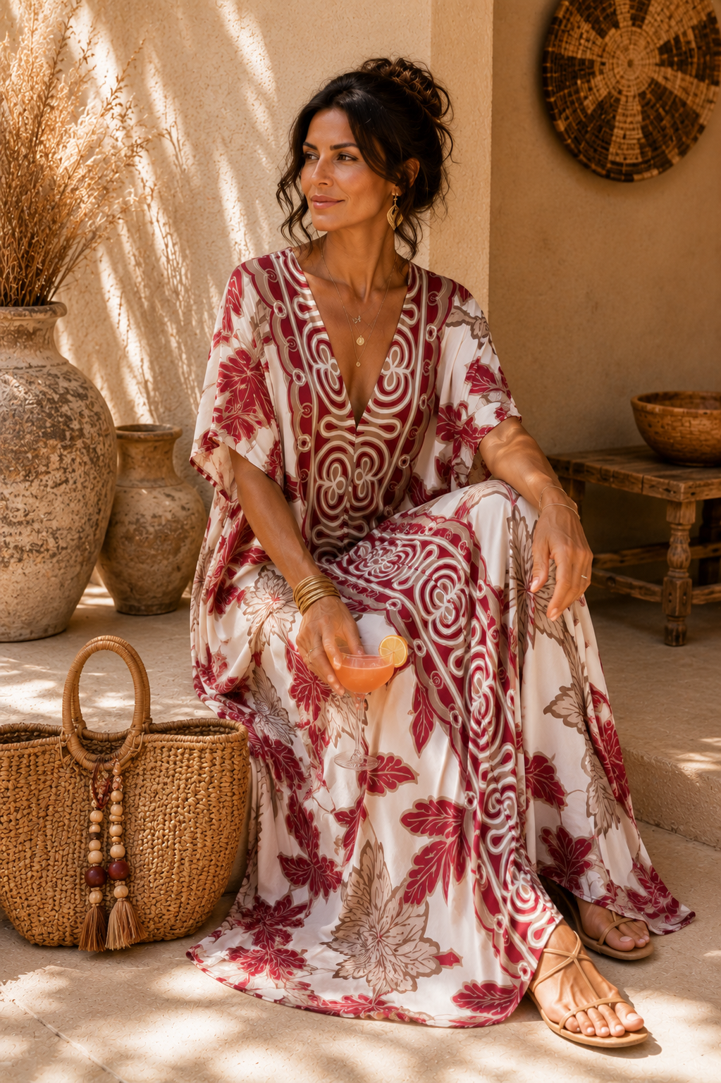 Kleid RED PALM  – Exklusiv Premium Collection Made in FRANCE  34-44 Sommerschnapper – vom Umtausch ausgeschlossen