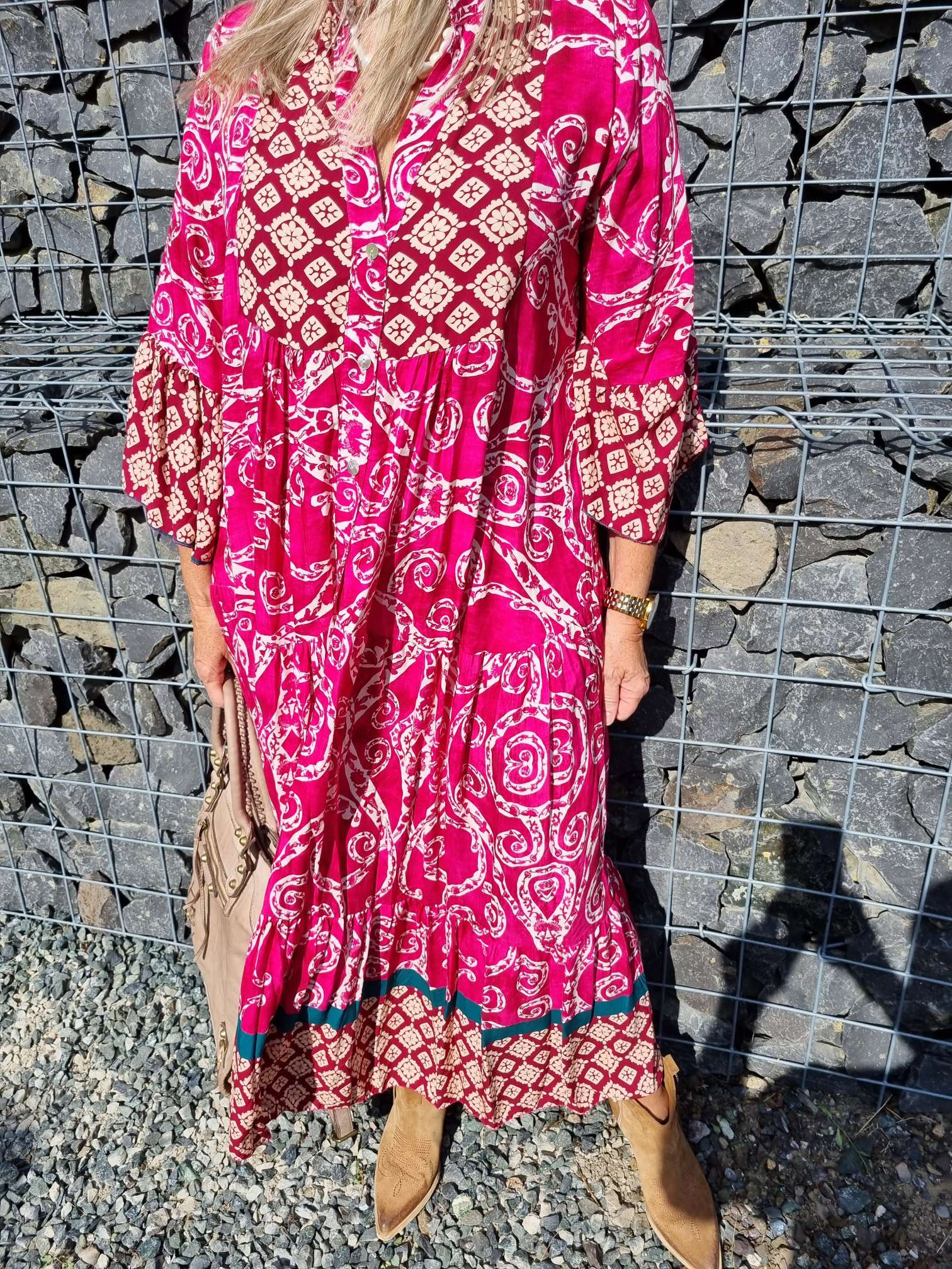 MAXI TUNIKA DRESS STROMBOLI BURGUNDER 34-40/42 Made in Italy langes Kleid Hängerchen Tunikakleid MAXI TUNIKA DRESS STROMBOLI BURGUNDER 34-40/42 Made in Italy langes Kleid Hängerchen Tunikakleid
