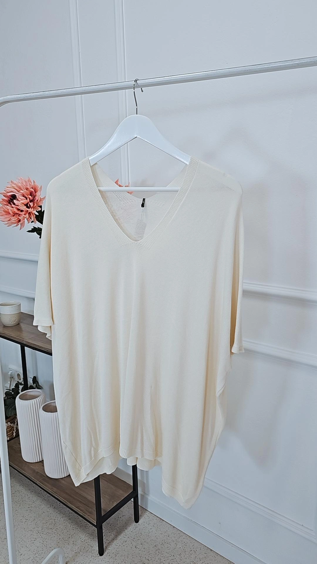OVERSIZE KNIT T-SHIRT ESTEFANIA Made in Italy 34-48 Strickshirt