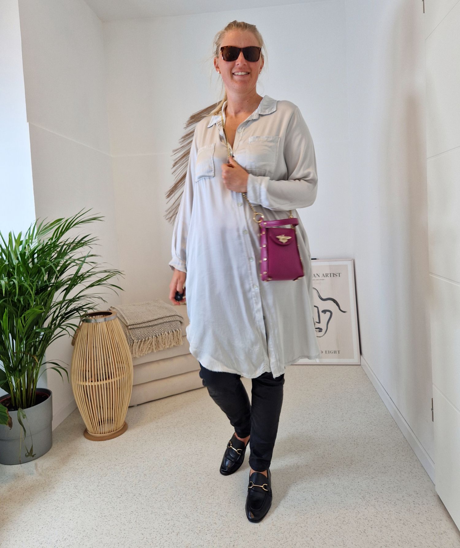 LONG BLUSE VICKY CREME 34-40 Made in Italy Oversize Hemd Kleid LONG BLUSE VICKY CREME 34-40 Made in Italy Oversize Hemd Kleid