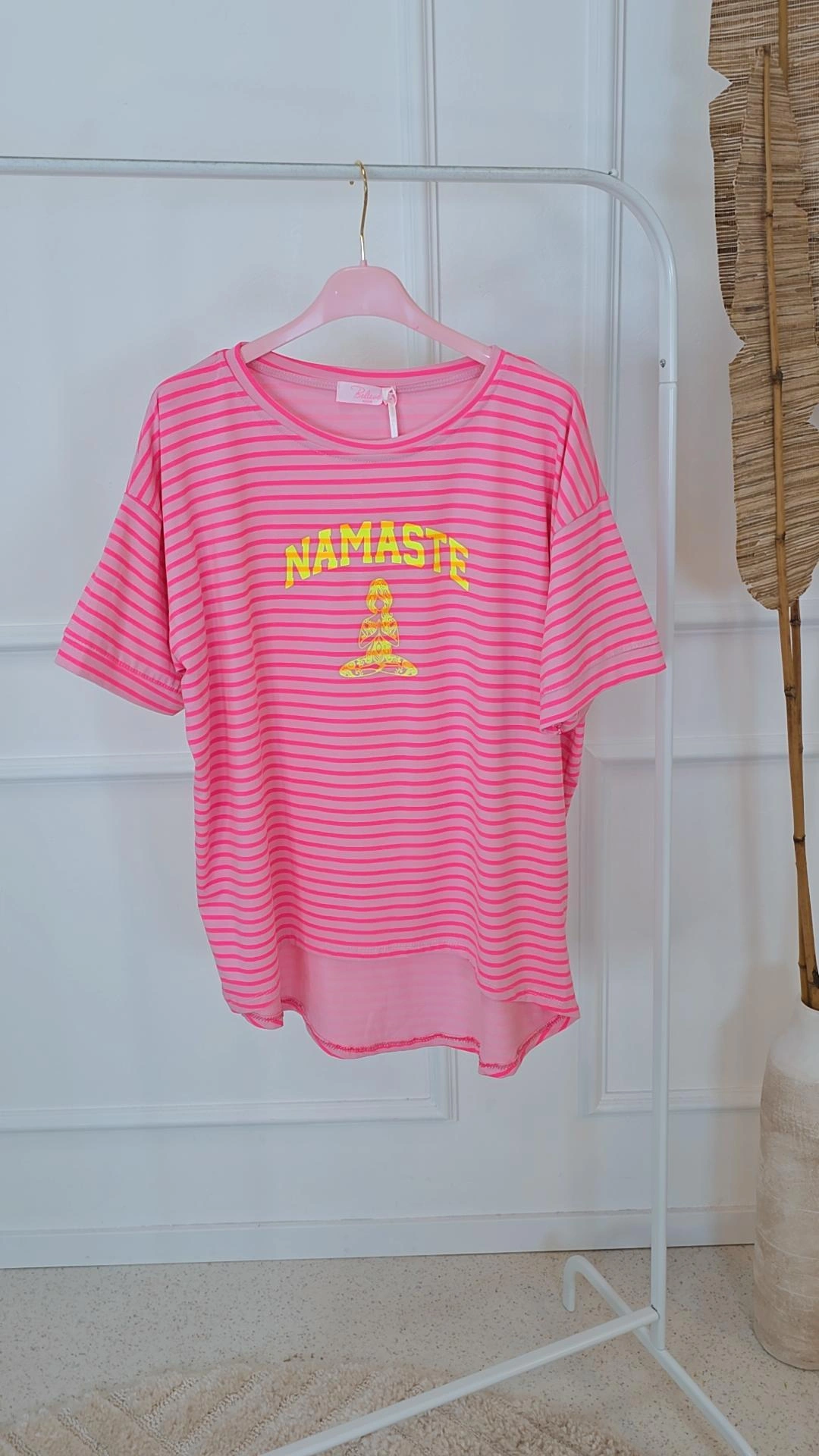 BASIC SHIRT URSULA STREIFEN NAMASTE Vokuhila Made in Italy 36 -44