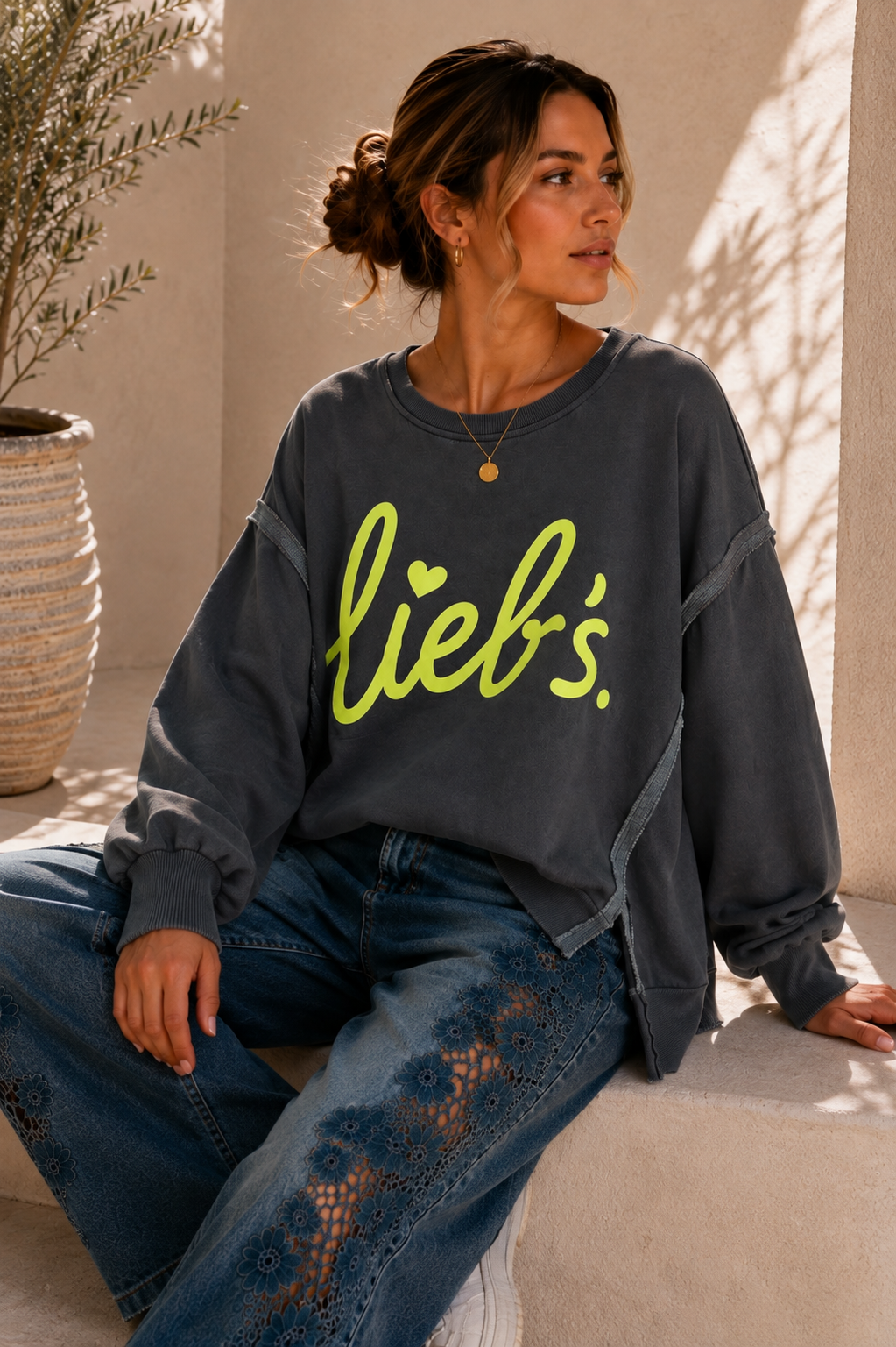 Sweatshirt Isotta – Lieb´s im lässigen Oversize-Look Made in Italy 34-48