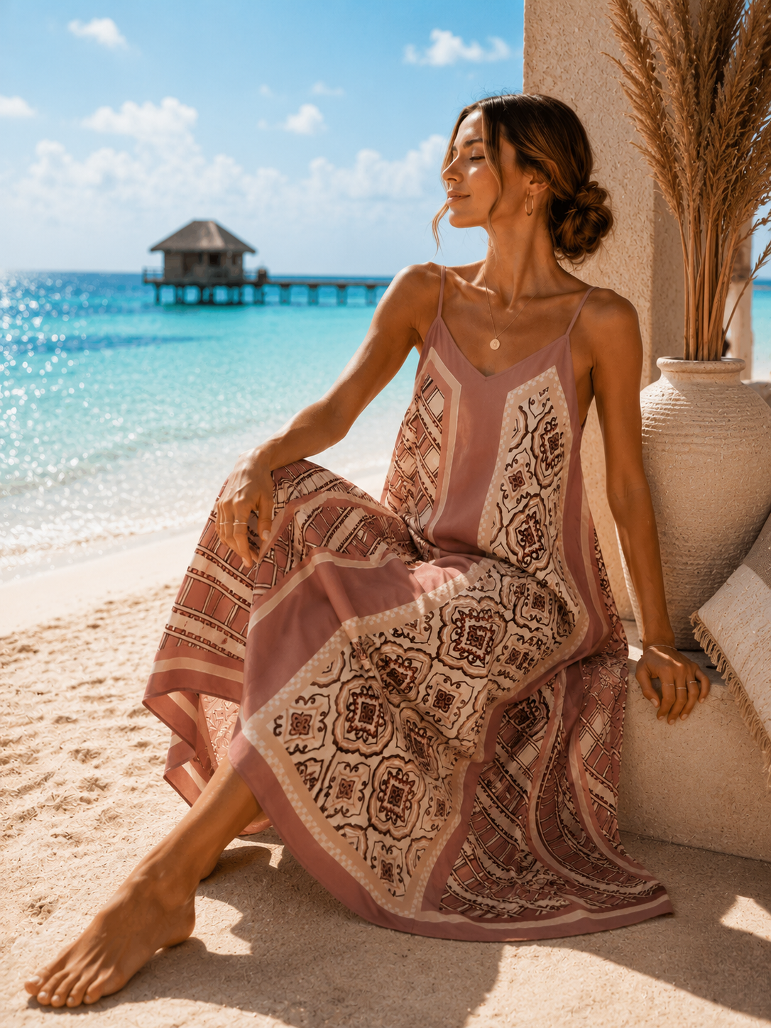 Maxikleid Cordelia Seide mit raffiniertem Wendedesign Made in Italy 34-40/42