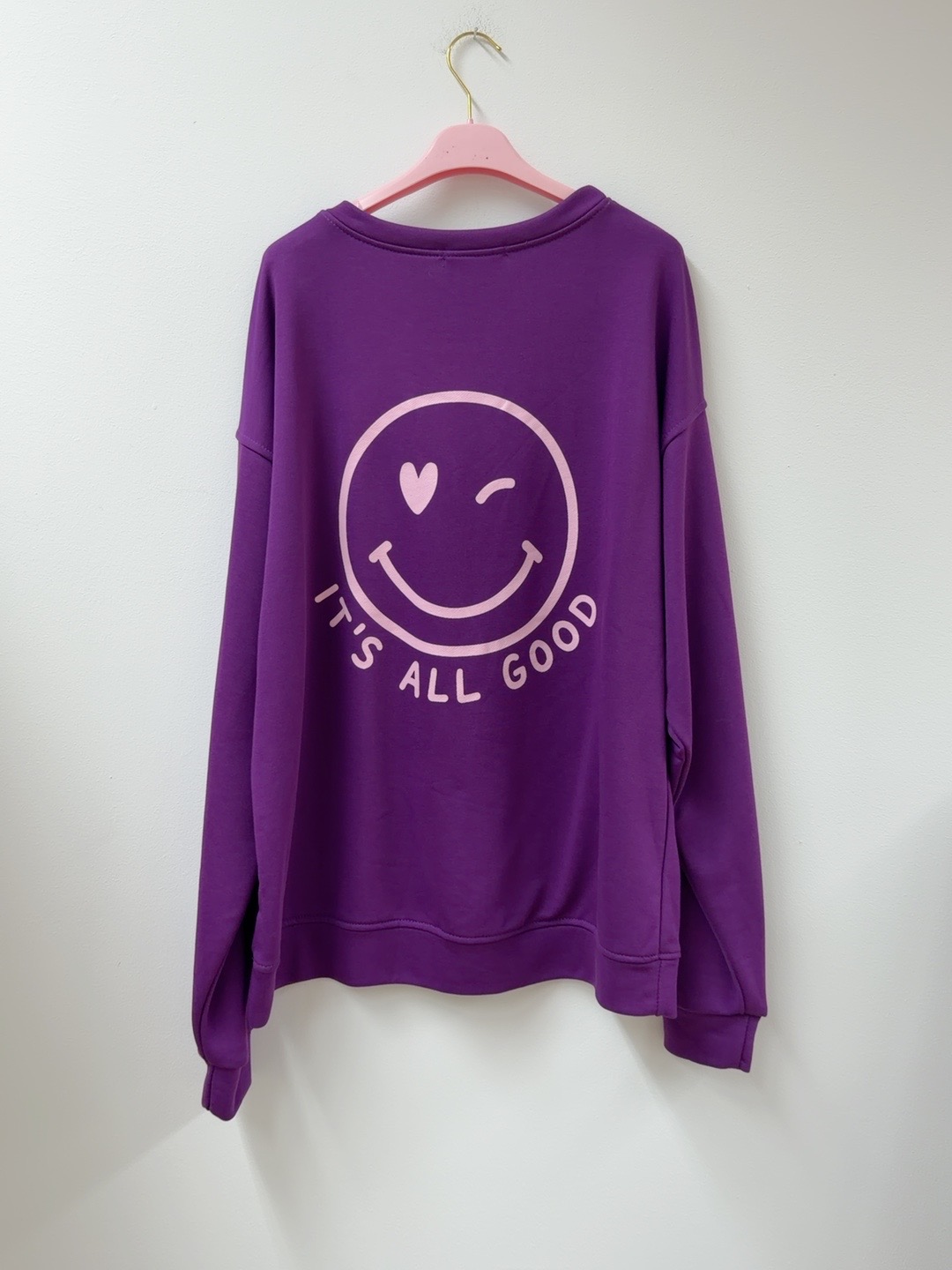 Sweatshirt „Happy Vibes NINA“ – Made in Italy