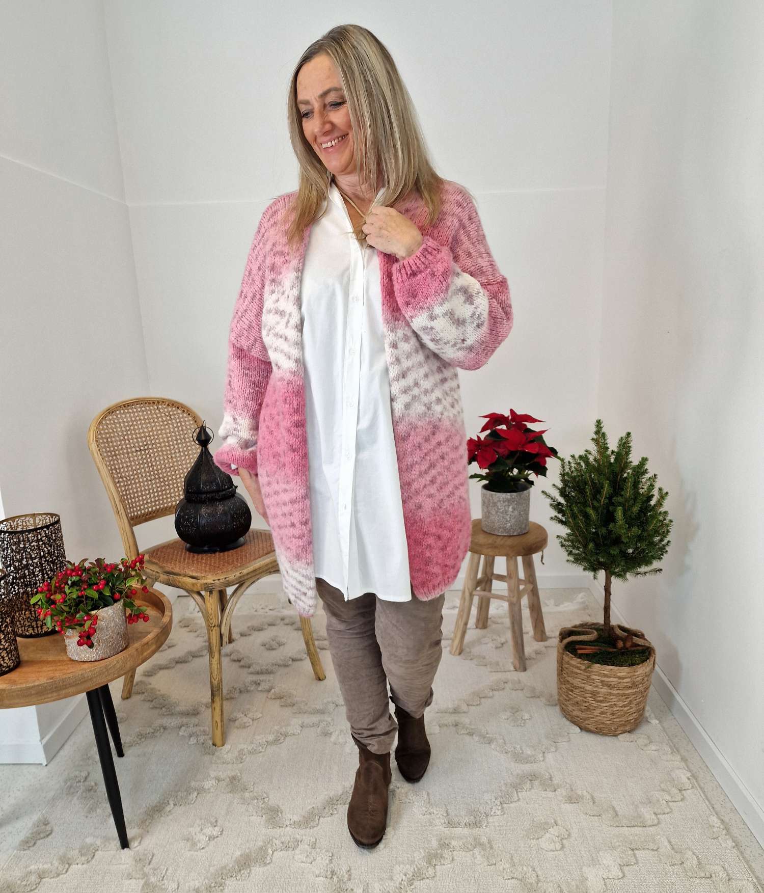 BASIC BLUSE FERNANDA LONG WEISS 34-42 Made in Italy Oversize Shirt Hemd LANG Blusenkleid BASIC BLUSE FERNANDA LONG WEISS 34-42 Made in Italy Oversize Shirt Hemd LANG Blusenkleid