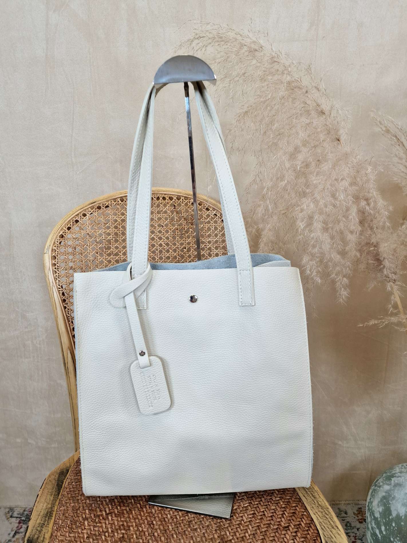 LEDER SHOPPER LYNN CREME Made in Italy Echtleder Tasche Schultertasche versch. Farben LEDER SHOPPER LYNN CREME Made in Italy Echtleder Tasche Schultertasche versch. Farben