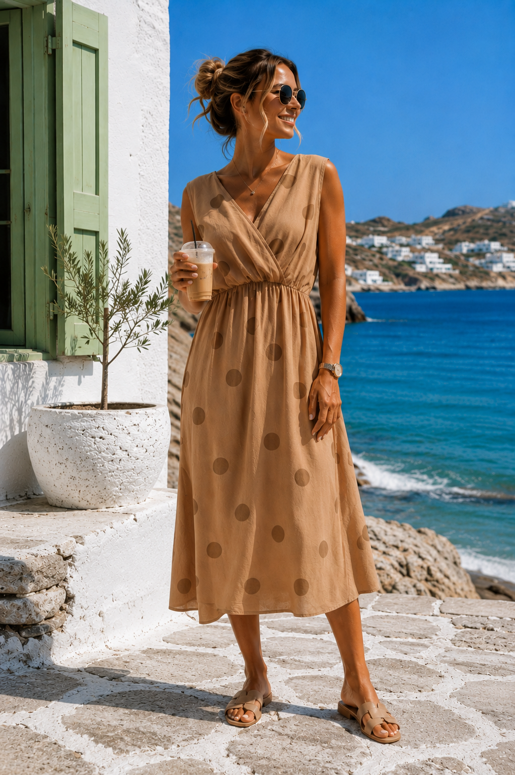 Maxi-Kleid Belladonna Polka Dots Made in Italy 34-42