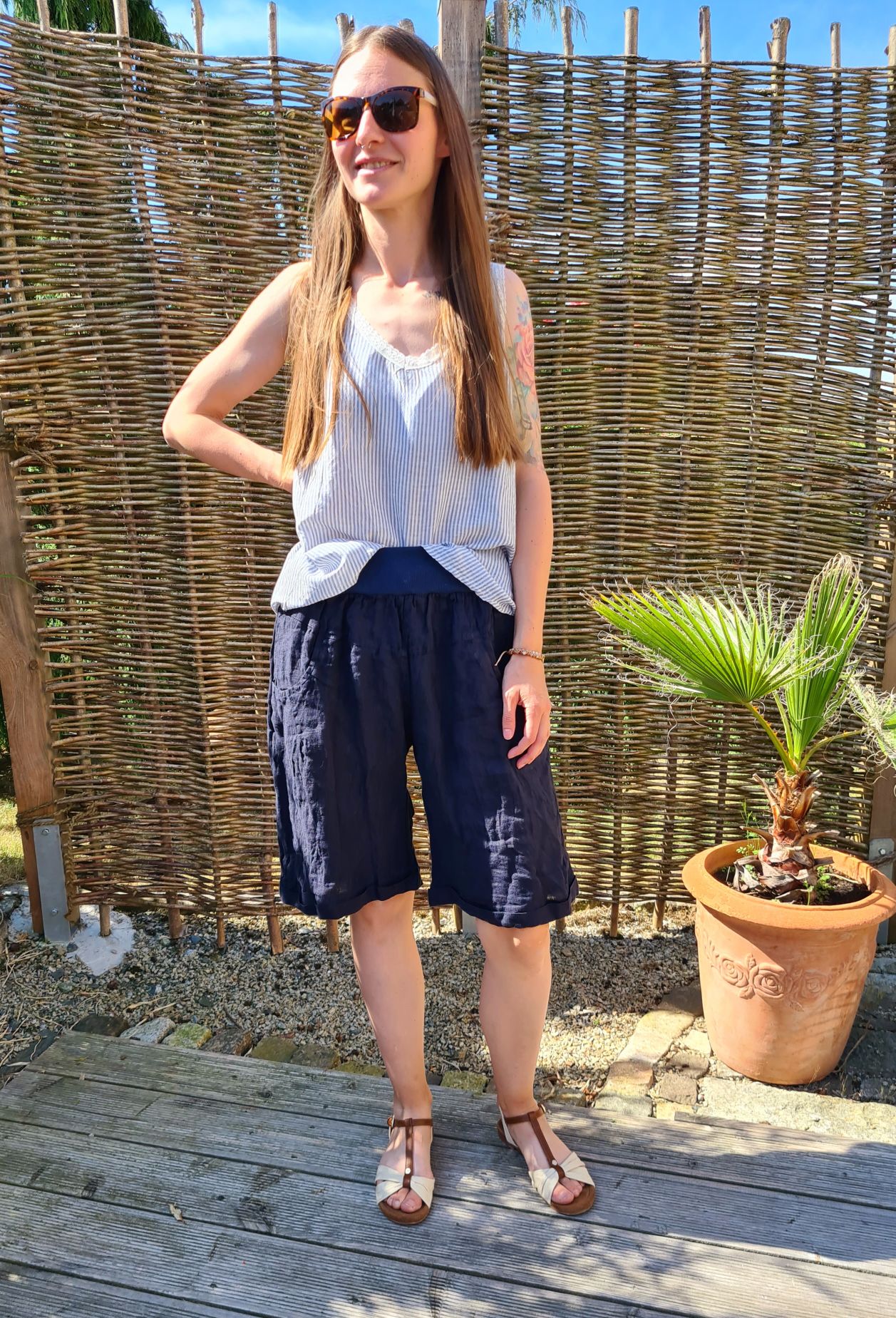 LINEN SHORTS MAXL BLAU 34-42 Made in Italy Leinen PANT kurze Hose Sommerhose Bermuda Kopie LINEN SHORTS MAXL BLAU 34-42 Made in Italy Leinen PANT kurze Hose Sommerhose Bermuda Kopie