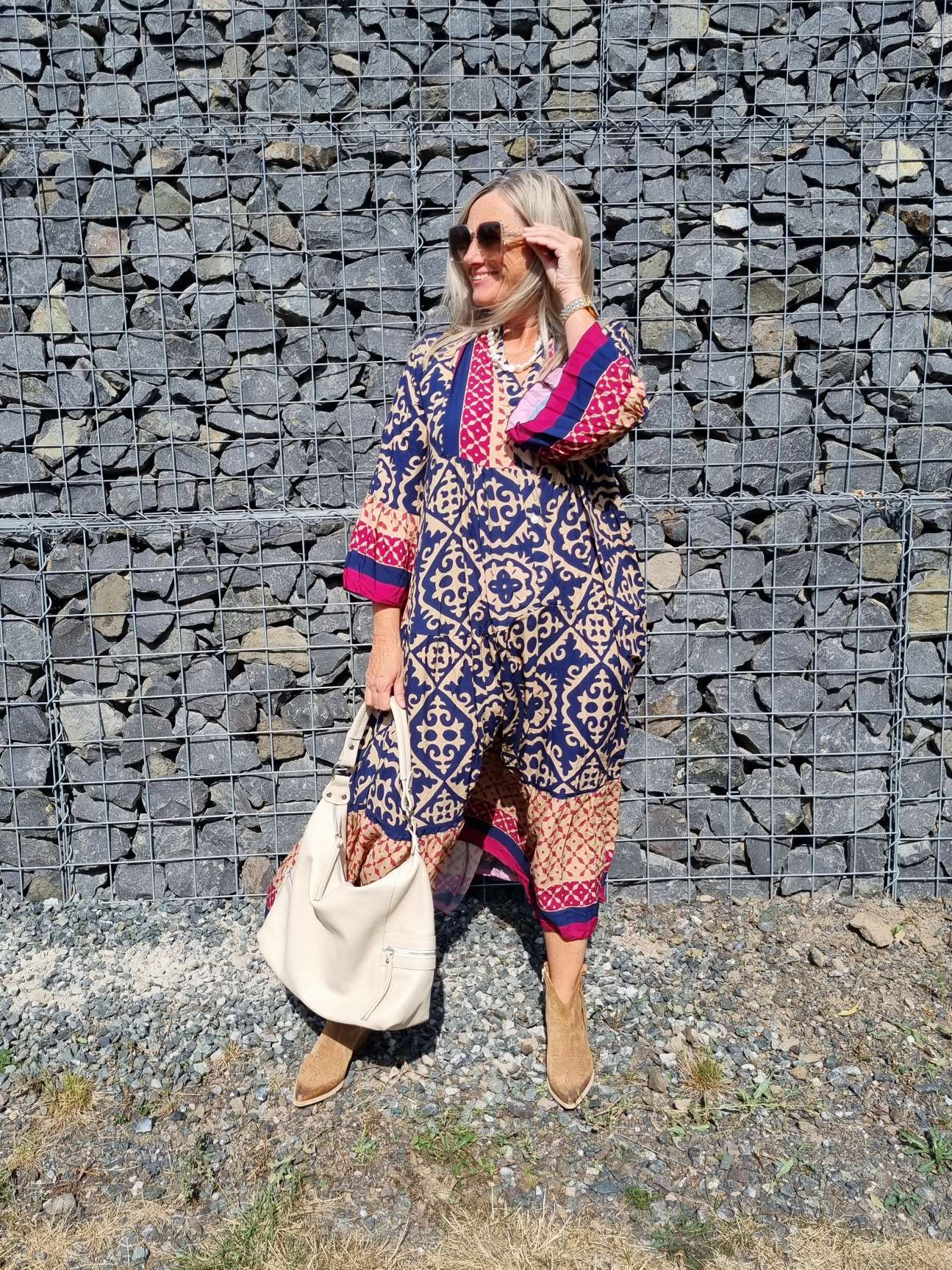 MAXI TUNIKA DRESS IRINA BLAU 34-42 Made in Italy langes Kleid Hängerchen Tunikakleid MAXI TUNIKA DRESS IRINA BLAU 34-42 Made in Italy langes Kleid Hängerchen Tunikakleid