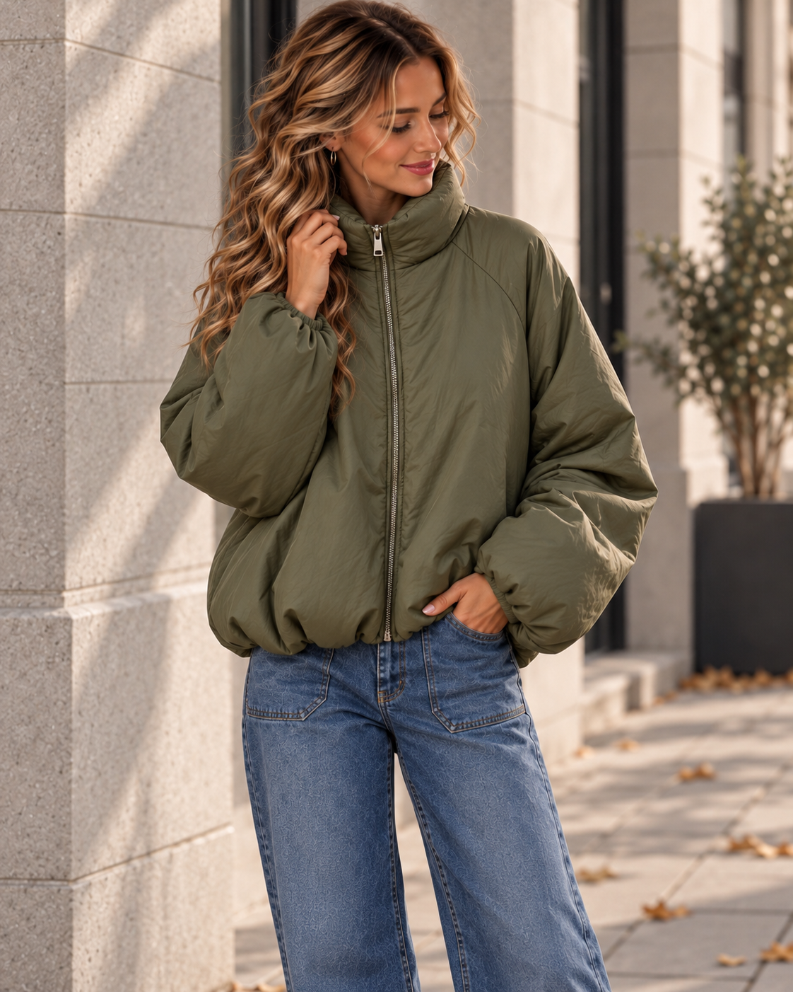 Jacke Puffy Monika – lässiger Allrounder für die Übergangszeit Made in Italy 34-42