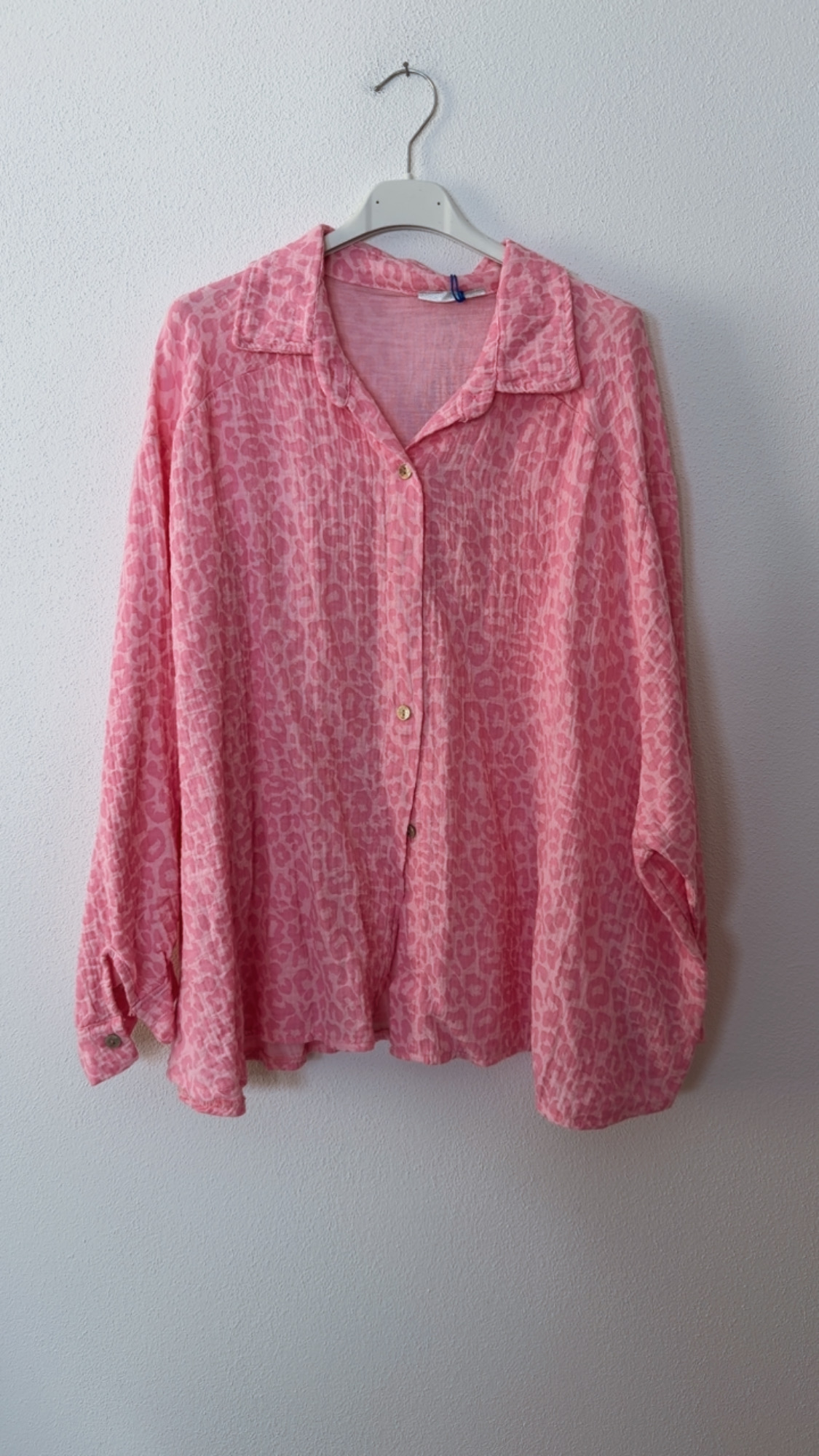 MUSSELIN BLUSE MEGAN LEO KURZ Made in Italy 34-44