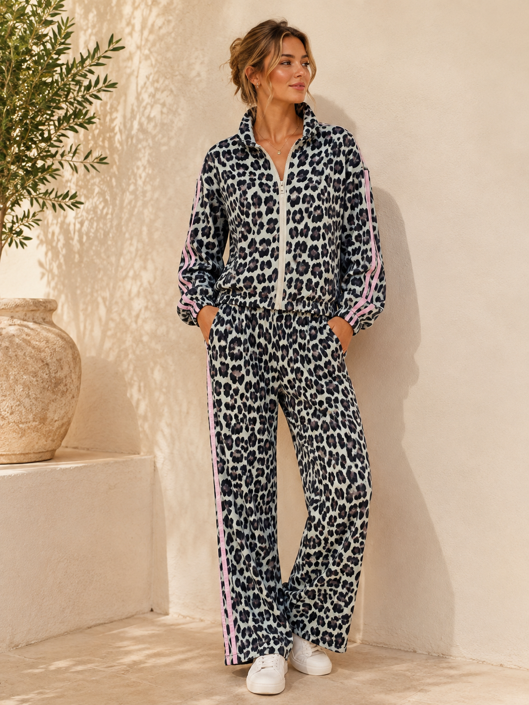 Set Ayla Leo Sweatshirt und Sweathose Made in Italy 34-44 Jogginganzug