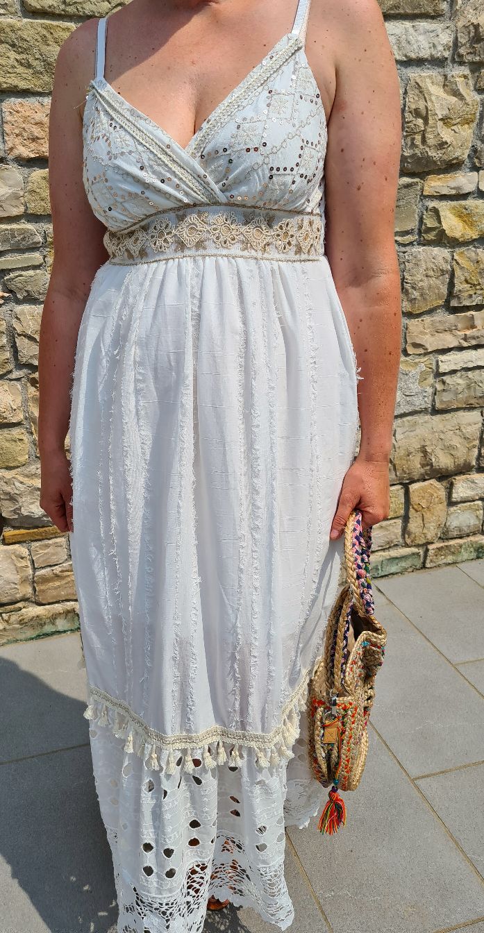 BOHEMIAN DRESS PUKET NEW 34-42 edles Boho Strand Kleid Sommer Made in Italy BOHEMIAN DRESS PUKET NEW 34-42 edles Boho Strand Kleid Sommer Made in Italy