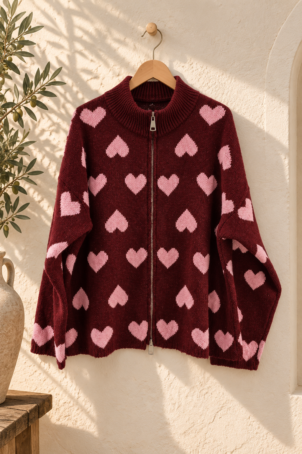 Strickjacke „Herz / Heart“ – ST0081 | Made in Italy 34-44 Strickjacke
