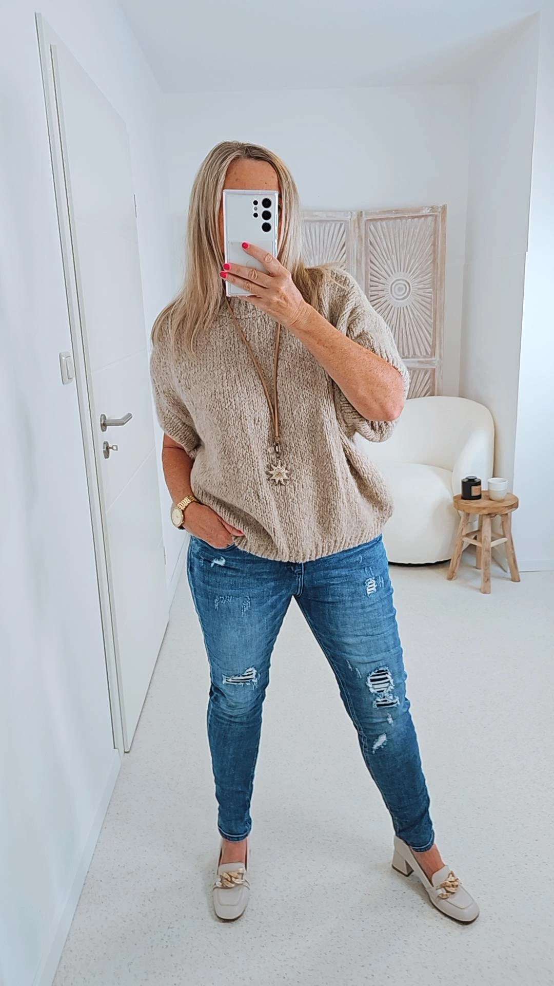 STRICKPULLOVER ELLI Strick Pullover Made in Italy 34-38 Knit Sweater STRICKPULLOVER ELLI Strick Pullover Made in Italy 34-38 Knit Sweater