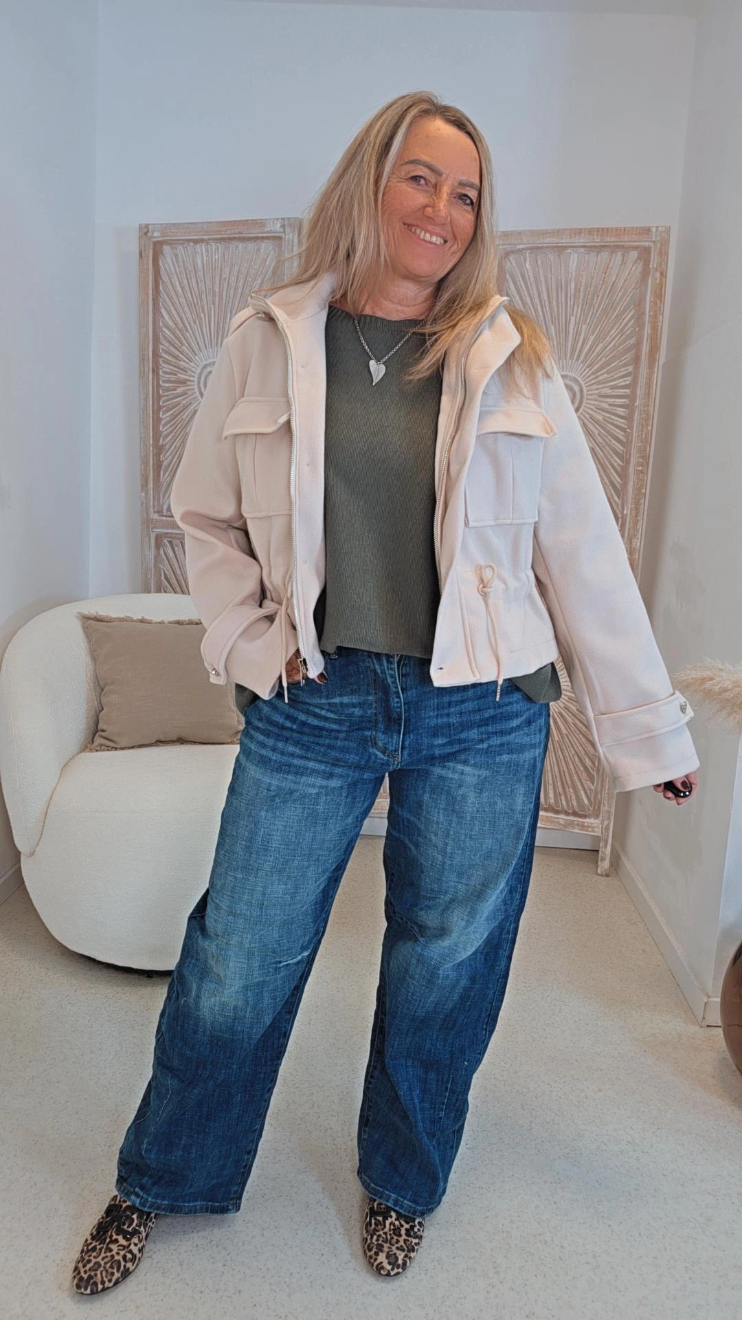 WEICHE JACKE FIRENZE KURZ 34-42/44 mit Reißverschluss&Knöpfen Made in Italy